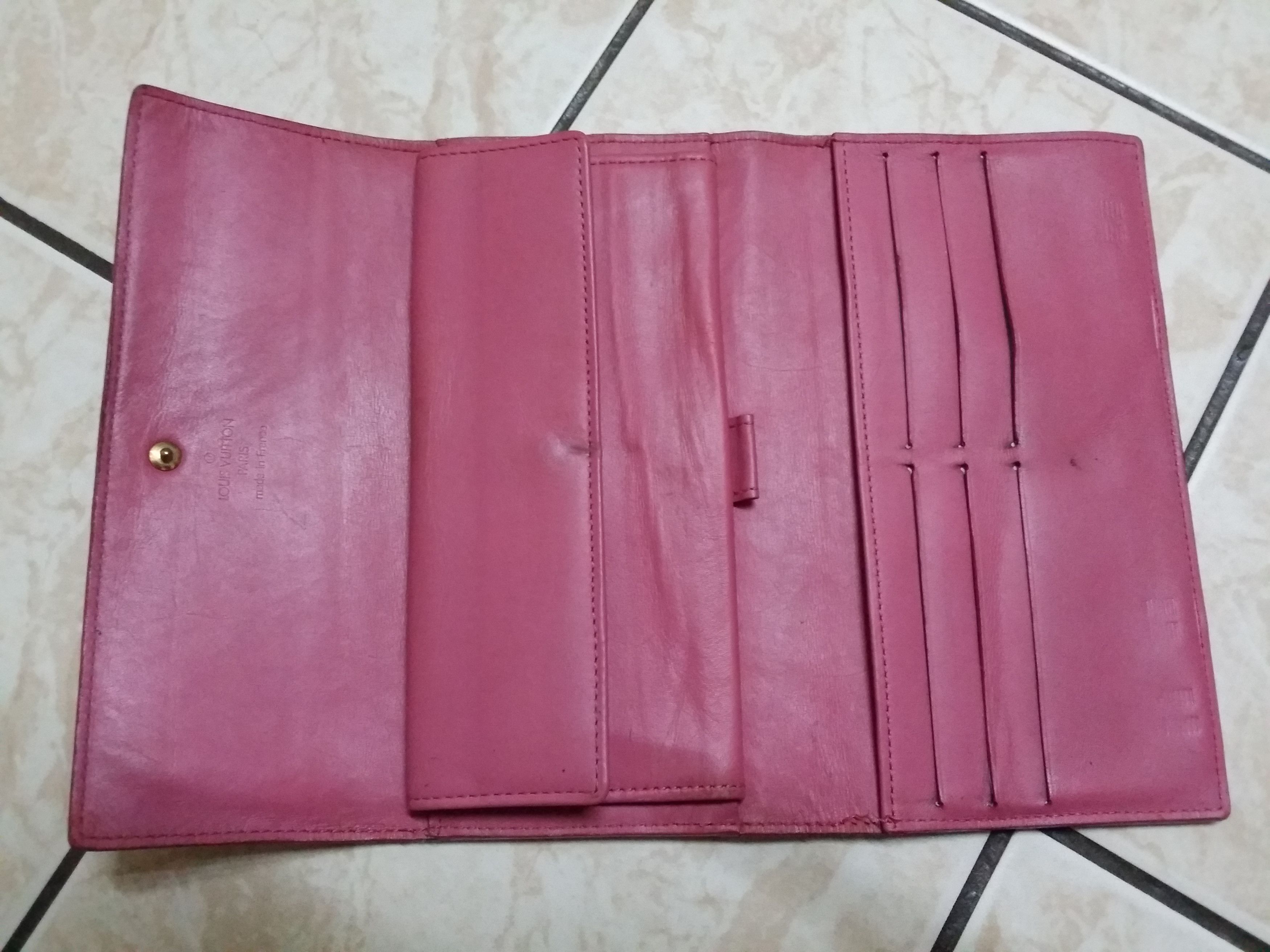 Louis Vuitton (OG) LOUIS VUITTON VERNIS LEATHER CHERRY RED LONG WALLET Size ONE SIZE - 3 Thumbnail