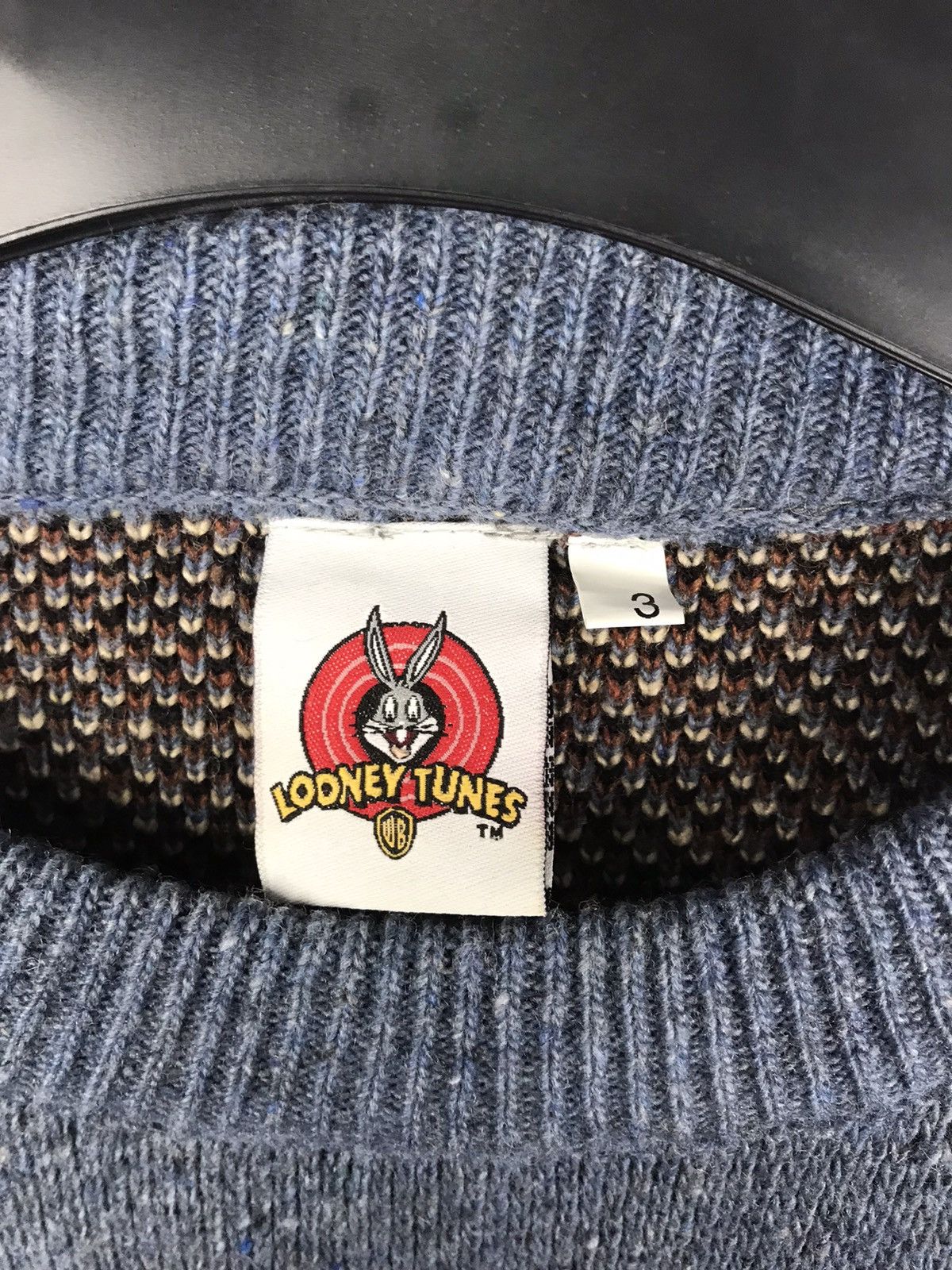 Vintage Looney Tunes Knit Sweater - TAZ Size US L / EU 52-54 / 3 - 4 Thumbnail