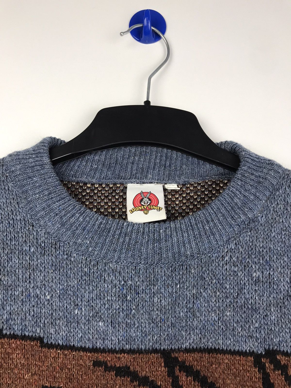 Vintage Looney Tunes Knit Sweater - TAZ Size US L / EU 52-54 / 3 - 5 Thumbnail