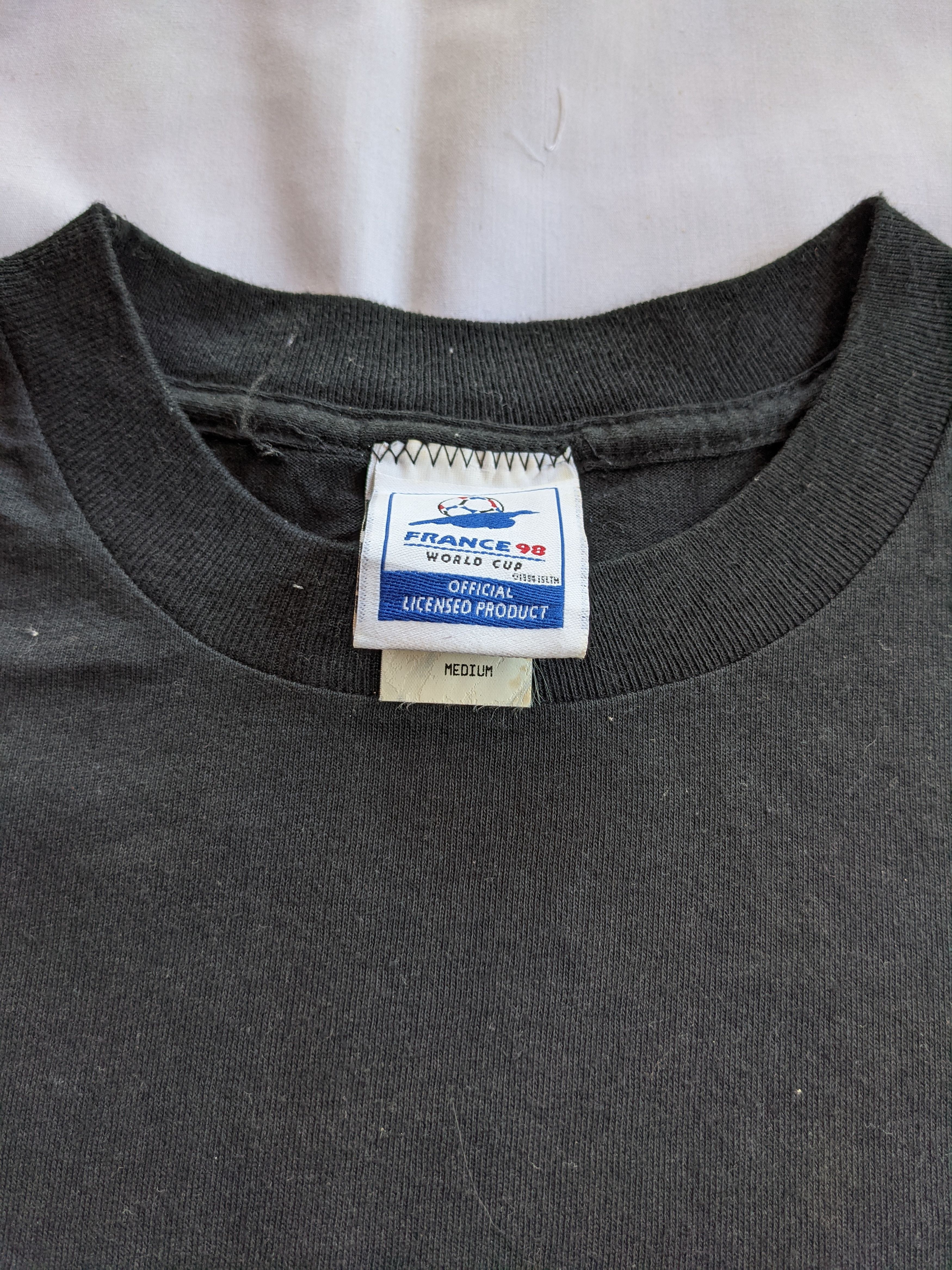 Vintage 1998 France World Cup 98 football official tee