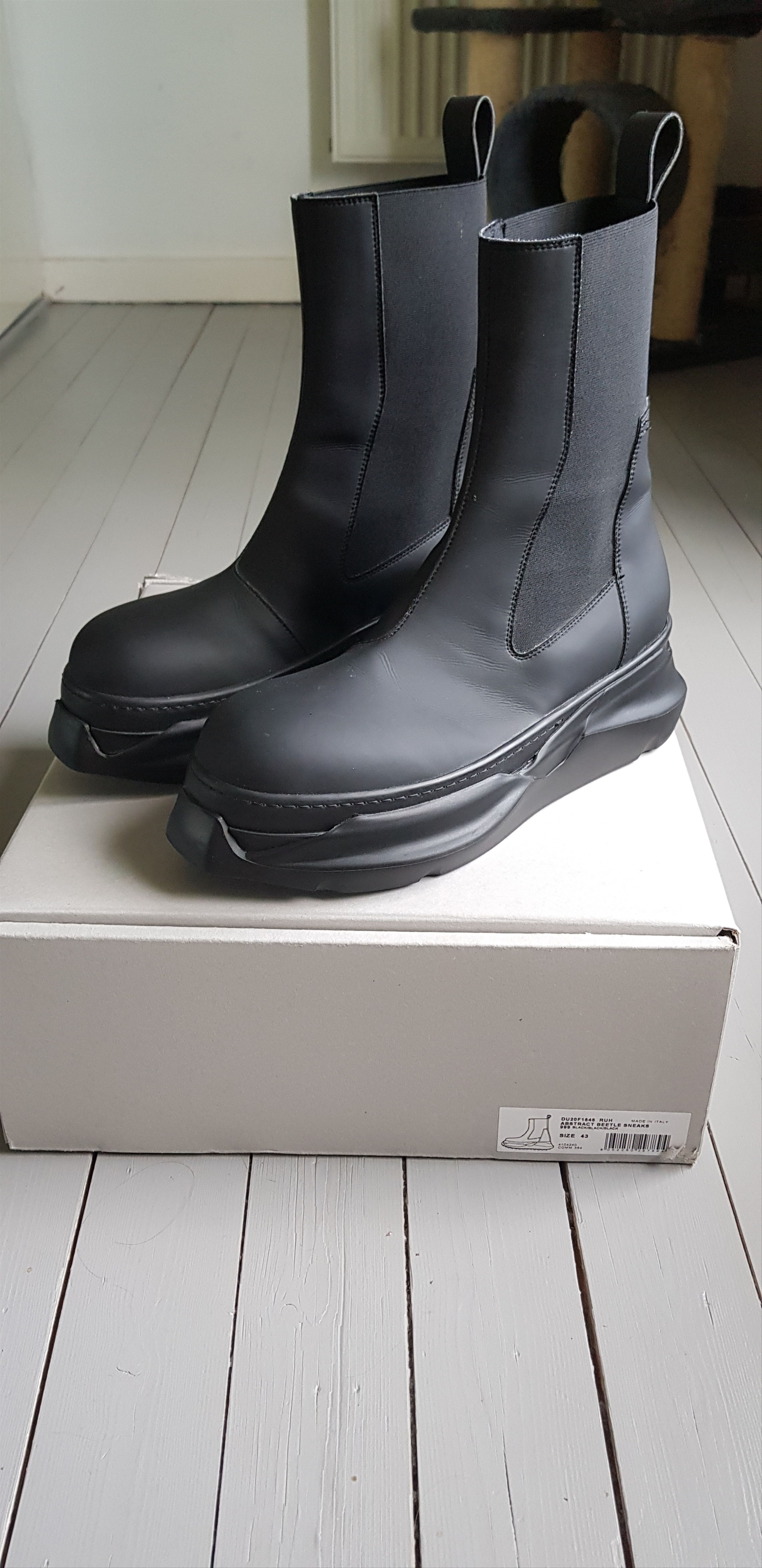 Rick Owens Drkshdw Rick Owens Drkshdw Abstract Beetle Boots | Grailed