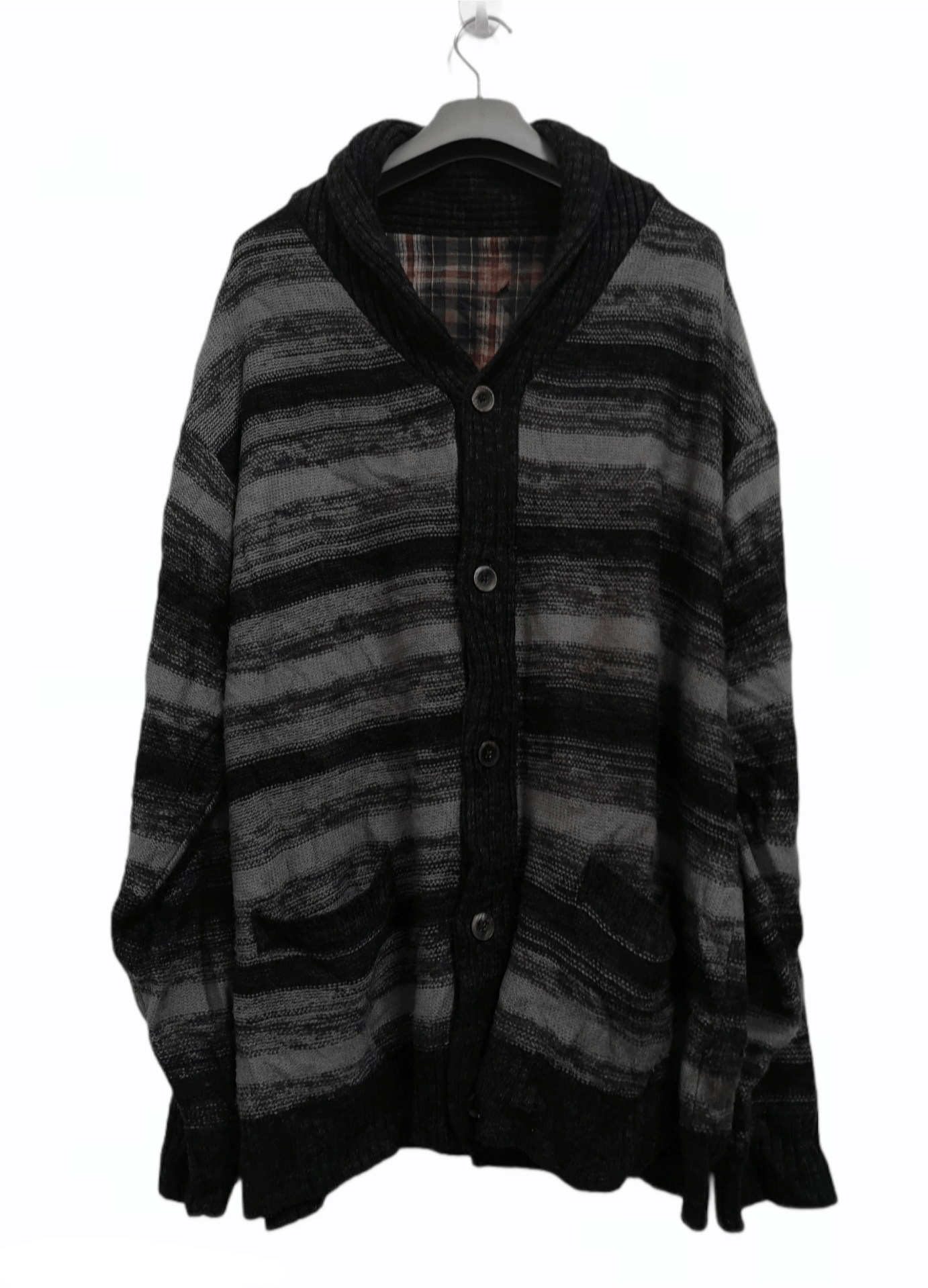 KURT COBAIN FASHION STRIPES KNITTED CARDIGAN