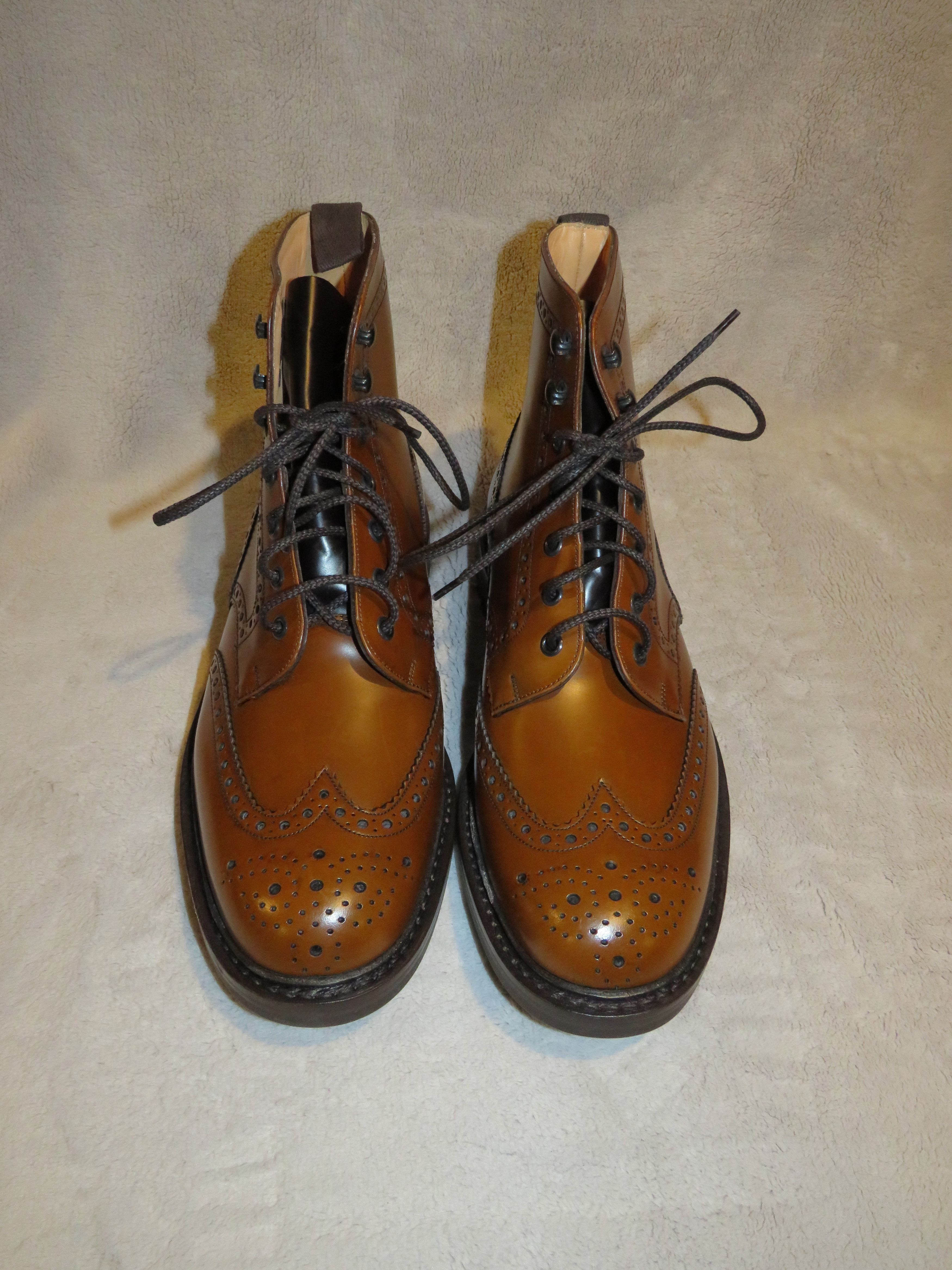 McFarlane2 Brown Walnut Leather Boot Brogue 11G NWB