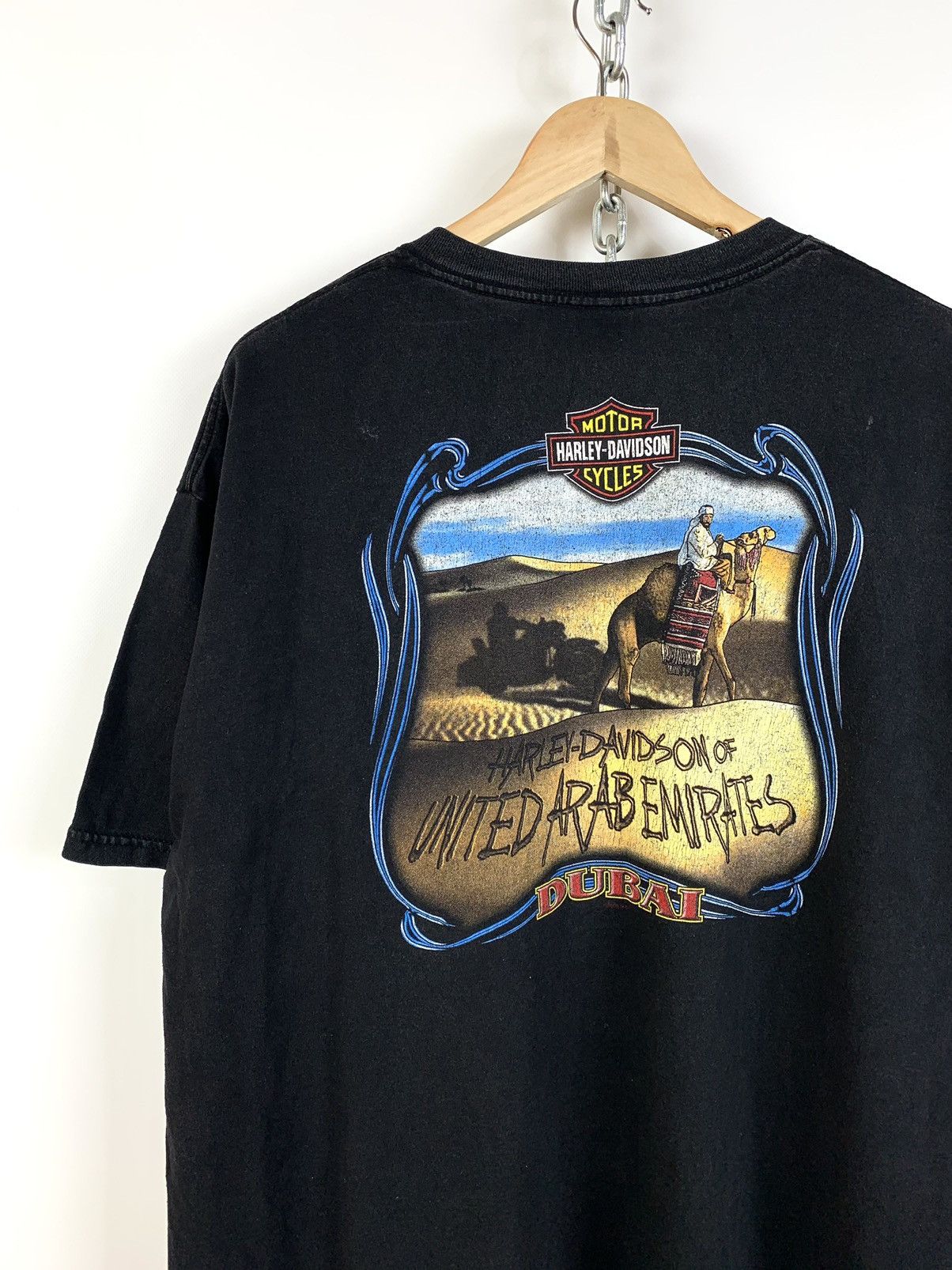 Harley Davidson 2000 Vintage Harley Davidson Dubai T-Shirt Made In USA Size US XXL / EU 58 / 5 - 4 Thumbnail