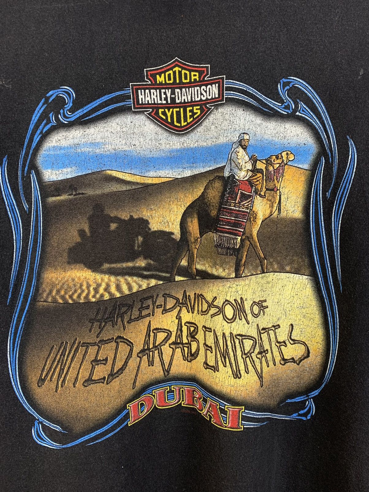 Harley Davidson 2000 Vintage Harley Davidson Dubai T-Shirt Made In USA Size US XXL / EU 58 / 5 - 8 Thumbnail