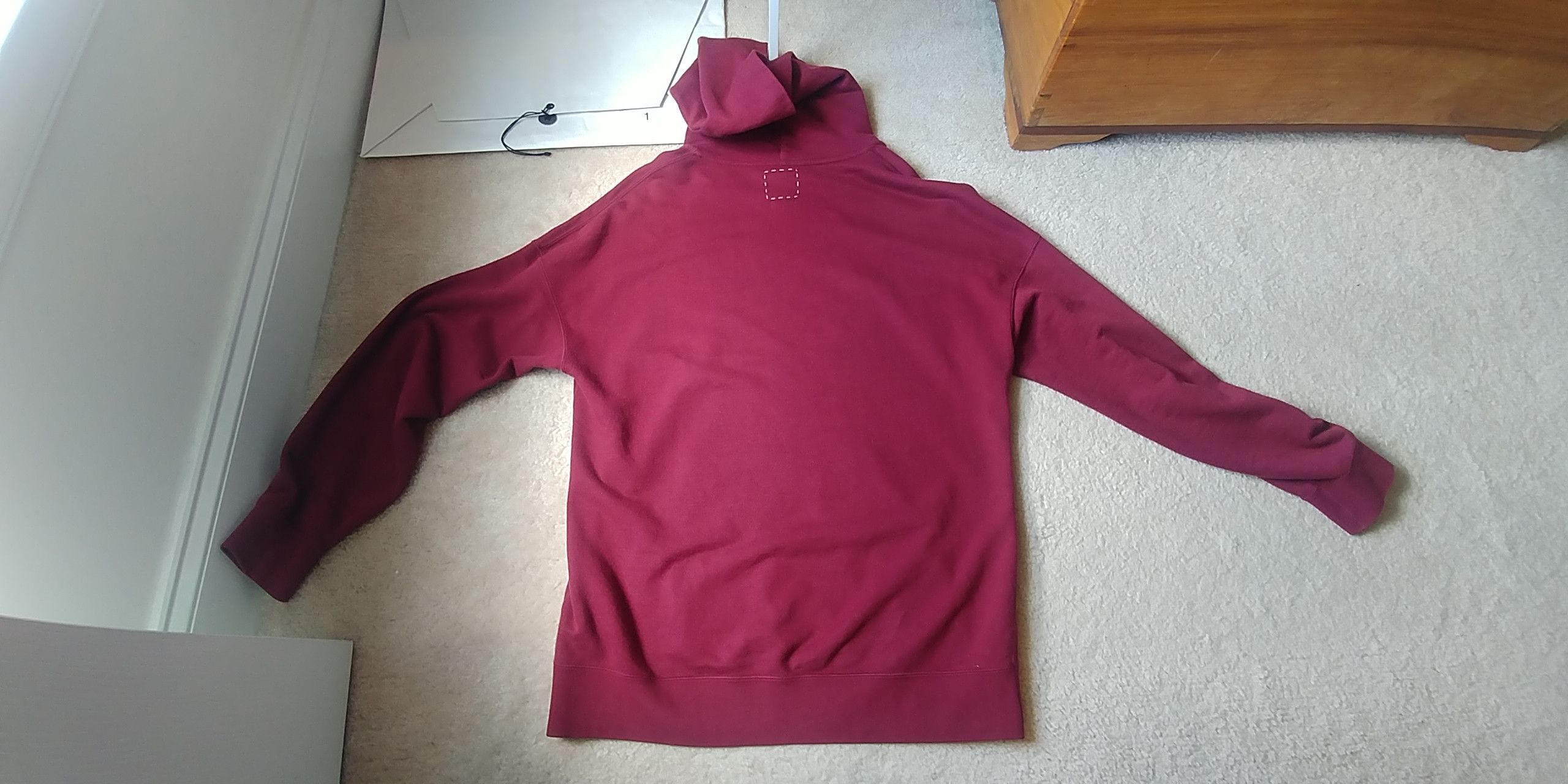 Visvim VNTG Basic Stencil Jumbo Hoodie P.O. Burgundy 1 S 2017 UWTB Size US S / EU 44-46 / 1 - 7 Thumbnail