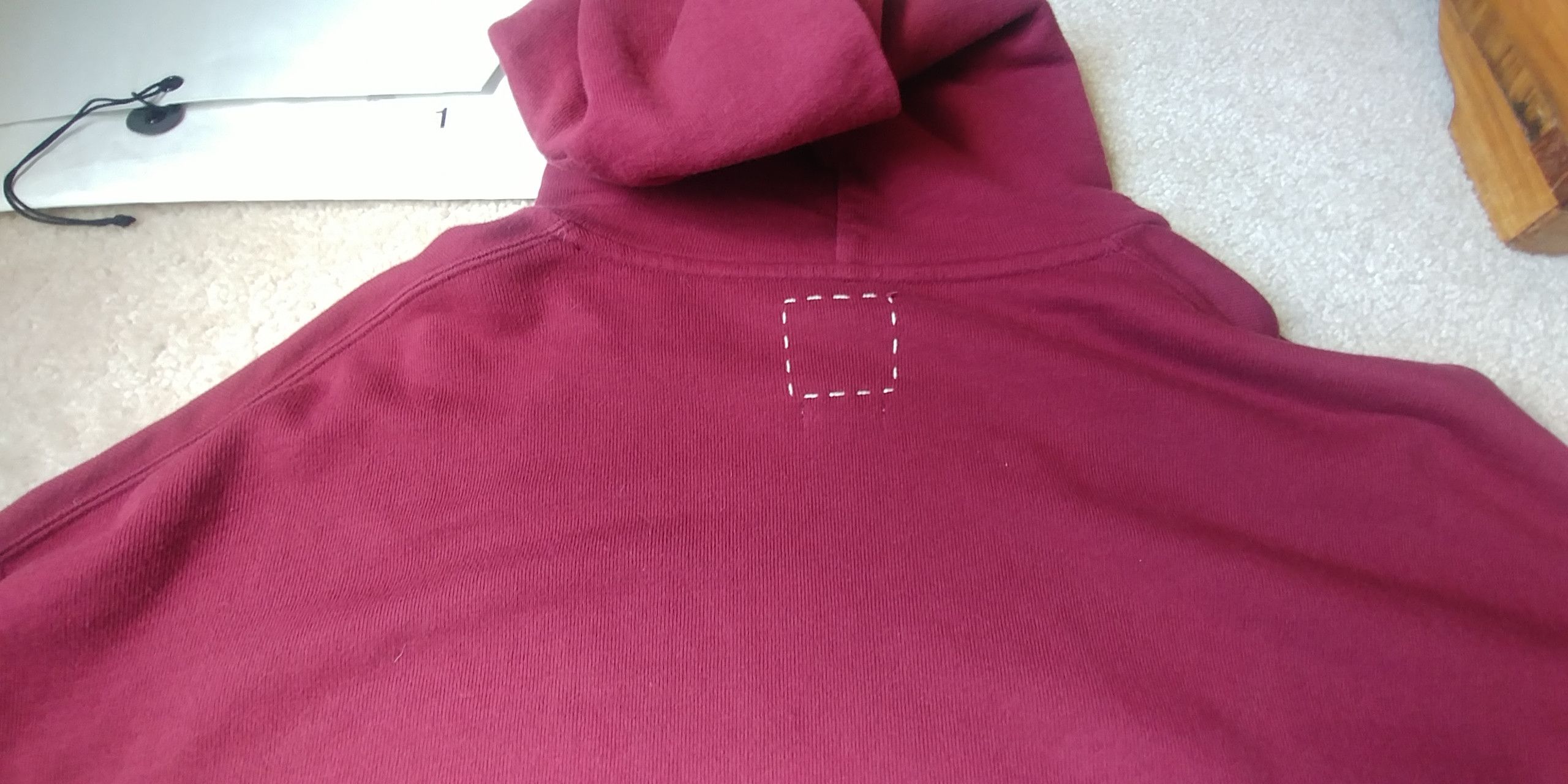 Visvim VNTG Basic Stencil Jumbo Hoodie P.O. Burgundy 1 S 2017 UWTB Size US S / EU 44-46 / 1 - 8 Thumbnail