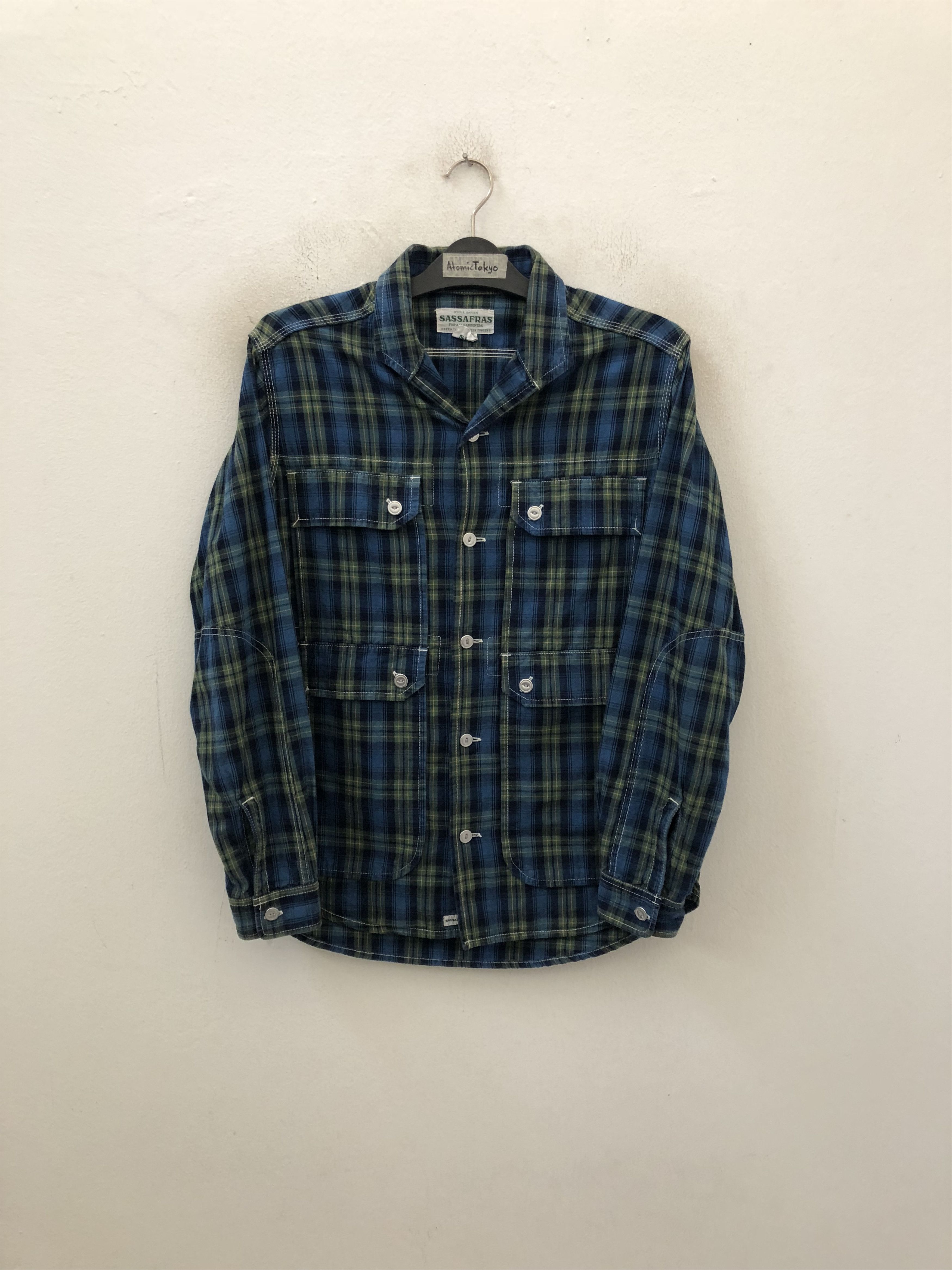 Sassafras Sassafras Japan Checks Four Pocket Jacket Shirt
