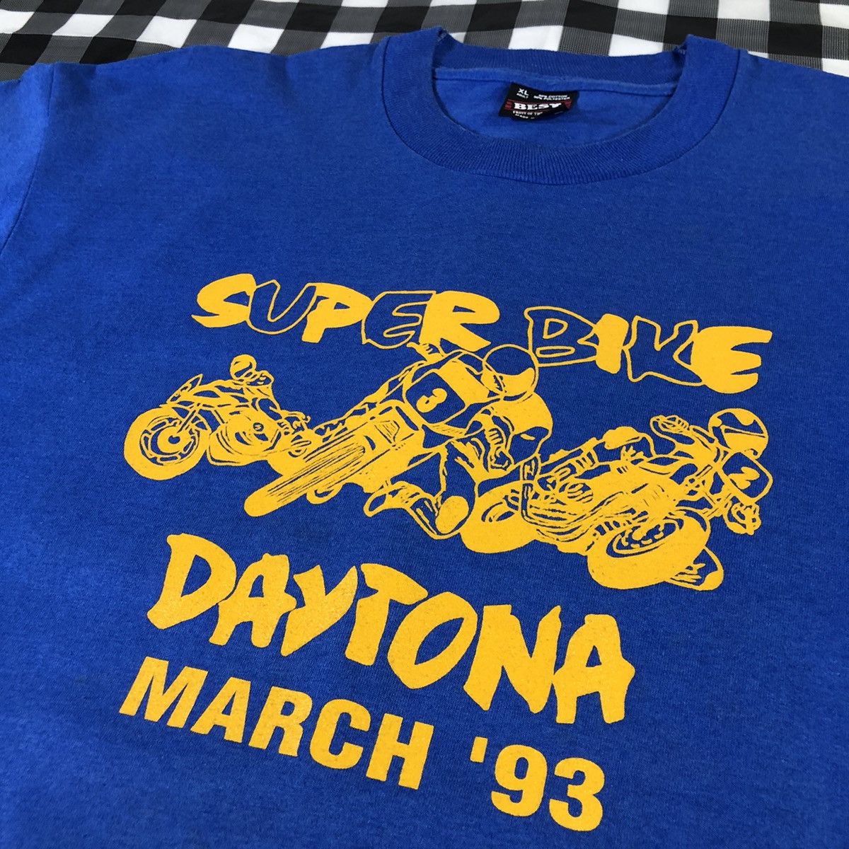 Fruit Of The Loom × Vintage Super Bike 1993 Daytona Motorcycle Racing Vintage Tee Size US XL / EU 56 / 4 - 3 Thumbnail