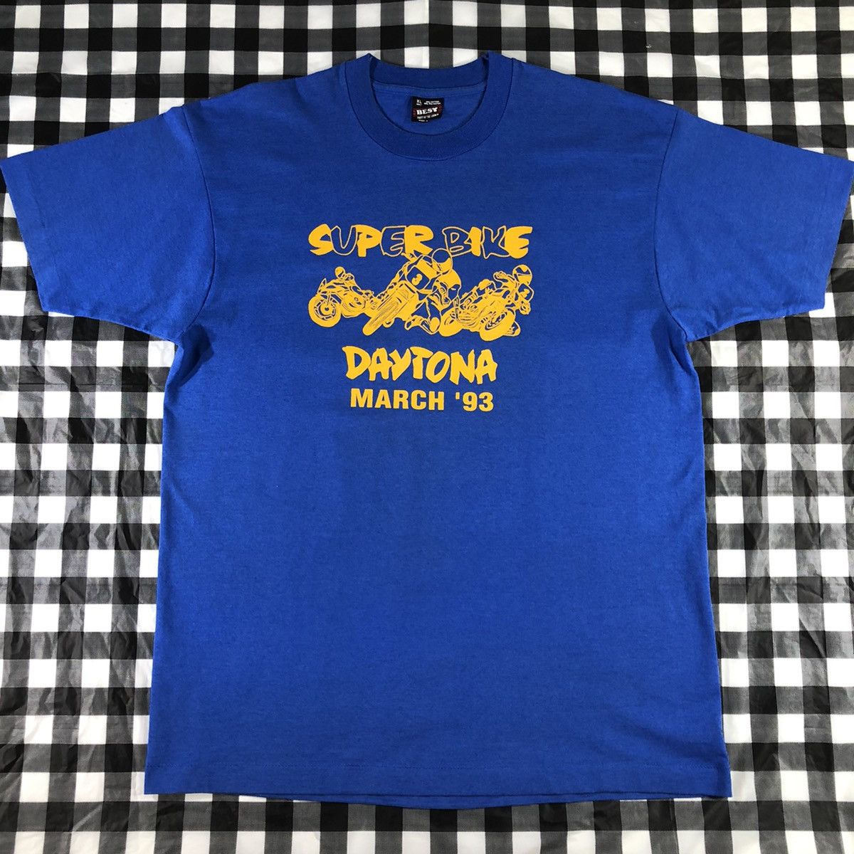 Fruit Of The Loom × Vintage Super Bike 1993 Daytona Motorcycle Racing Vintage Tee Size US XL / EU 56 / 4 - 1 Thumbnail