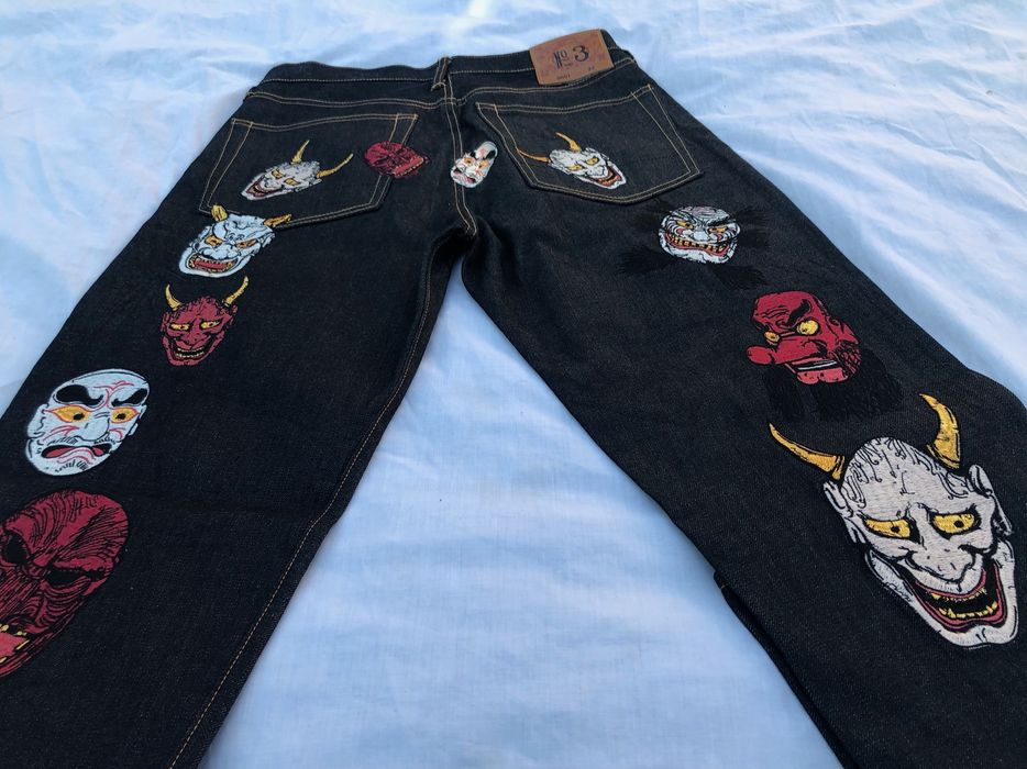 Evisu Evisu Japan 👹 Devil Head Patch Selvedge •STUPID RARE• | Grailed