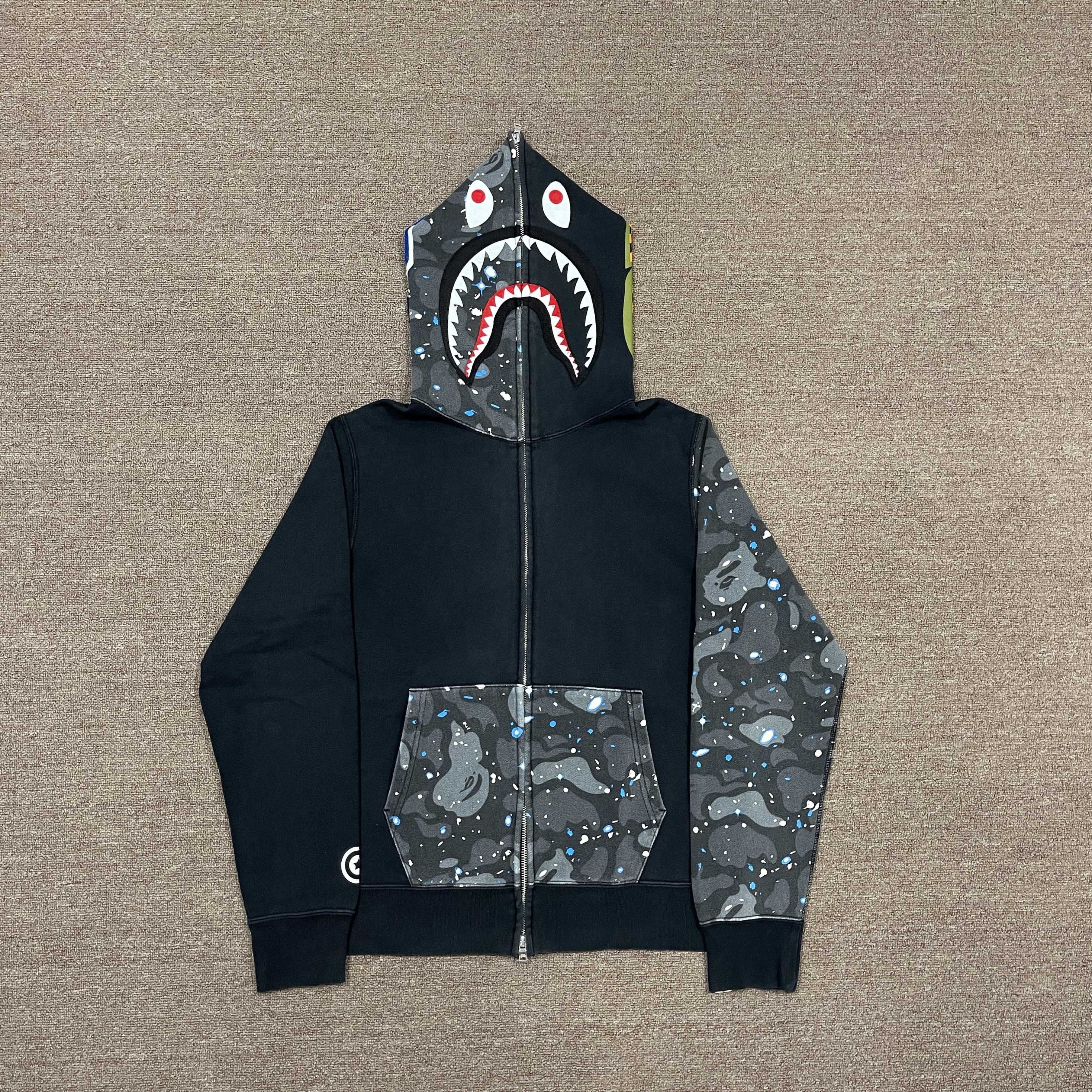 Bape half space camo hot sale hoodie