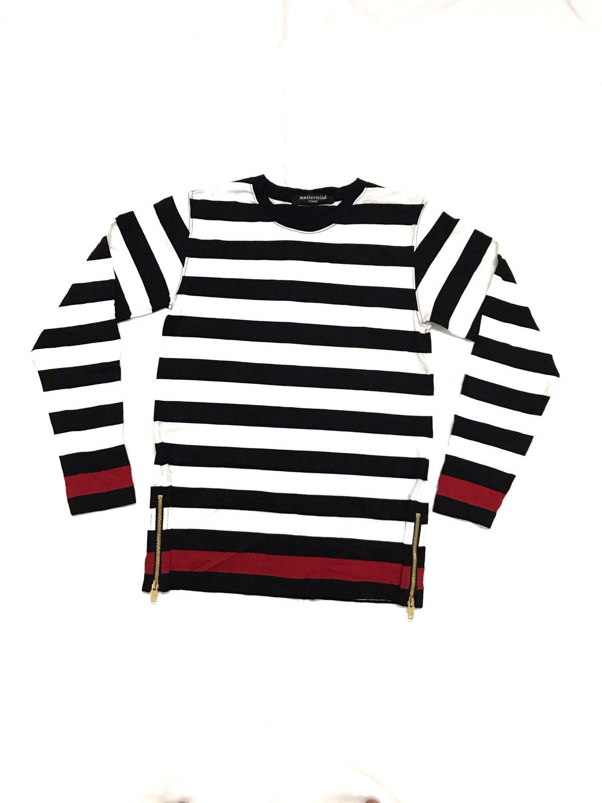 Designer Mastermind Femme long sleeve stripe side Zip T Shirt Size US S / EU 44-46 / 1 - 1 Thumbnail