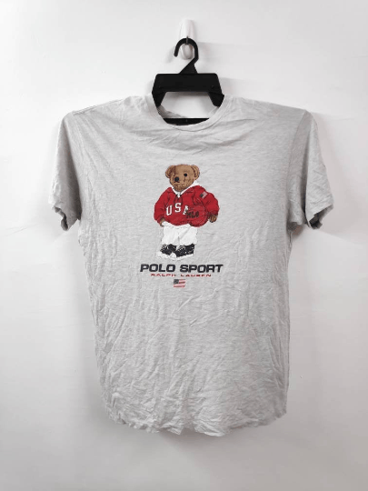 Polo Ralph Lauren Vintage 90s Polo Bear Ralph Lauren Tshirt Size US L / EU 52-54 / 3 - 1 Thumbnail