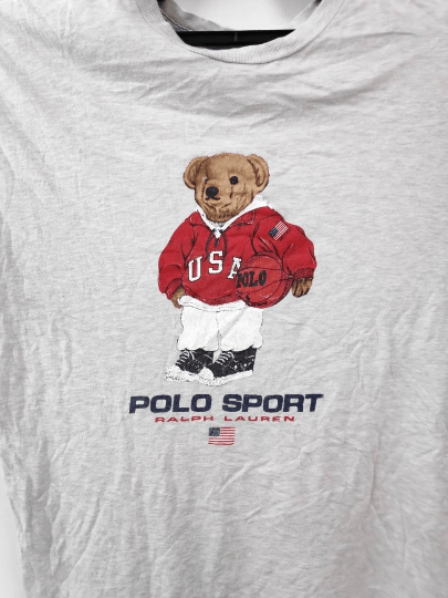 Polo Ralph Lauren Vintage 90s Polo Bear Ralph Lauren Tshirt Size US L / EU 52-54 / 3 - 2 Thumbnail