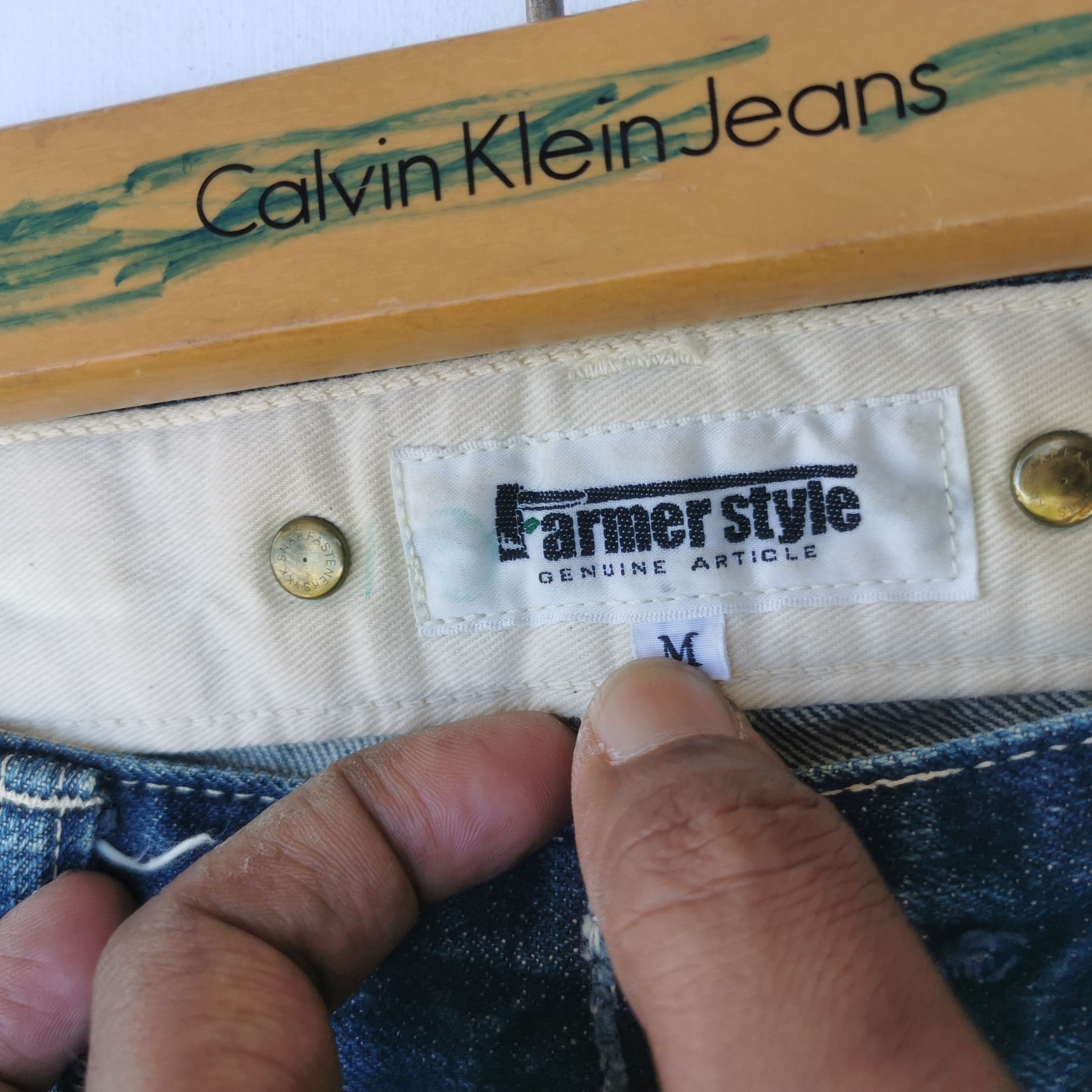 Japanese Brand 🔥Farmer Double Knee Inspires Carhatt Carpenter Jeans🔥 Size US 32 / EU 48 - 6 Thumbnail
