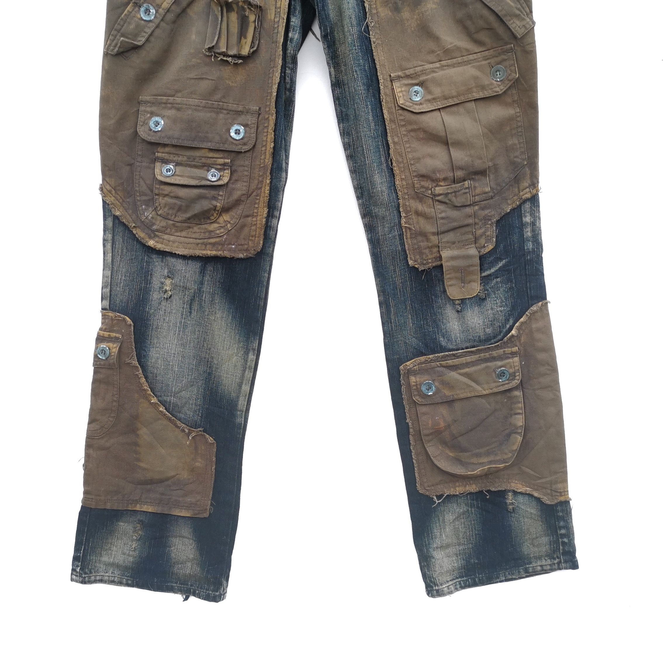 Japanese Brand 🔥LAV Reconstruction Undercover Tactical Cargo Jeans 🔥 Size US 29 - 4 Thumbnail