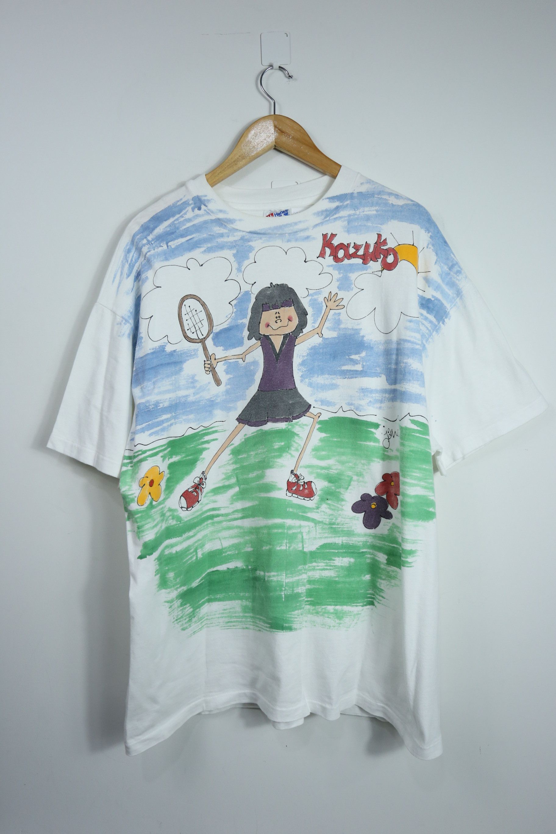 Japanese Brand Vintage Art Kazuko Sawamatsu Japan Tennis (XL) GTMC111