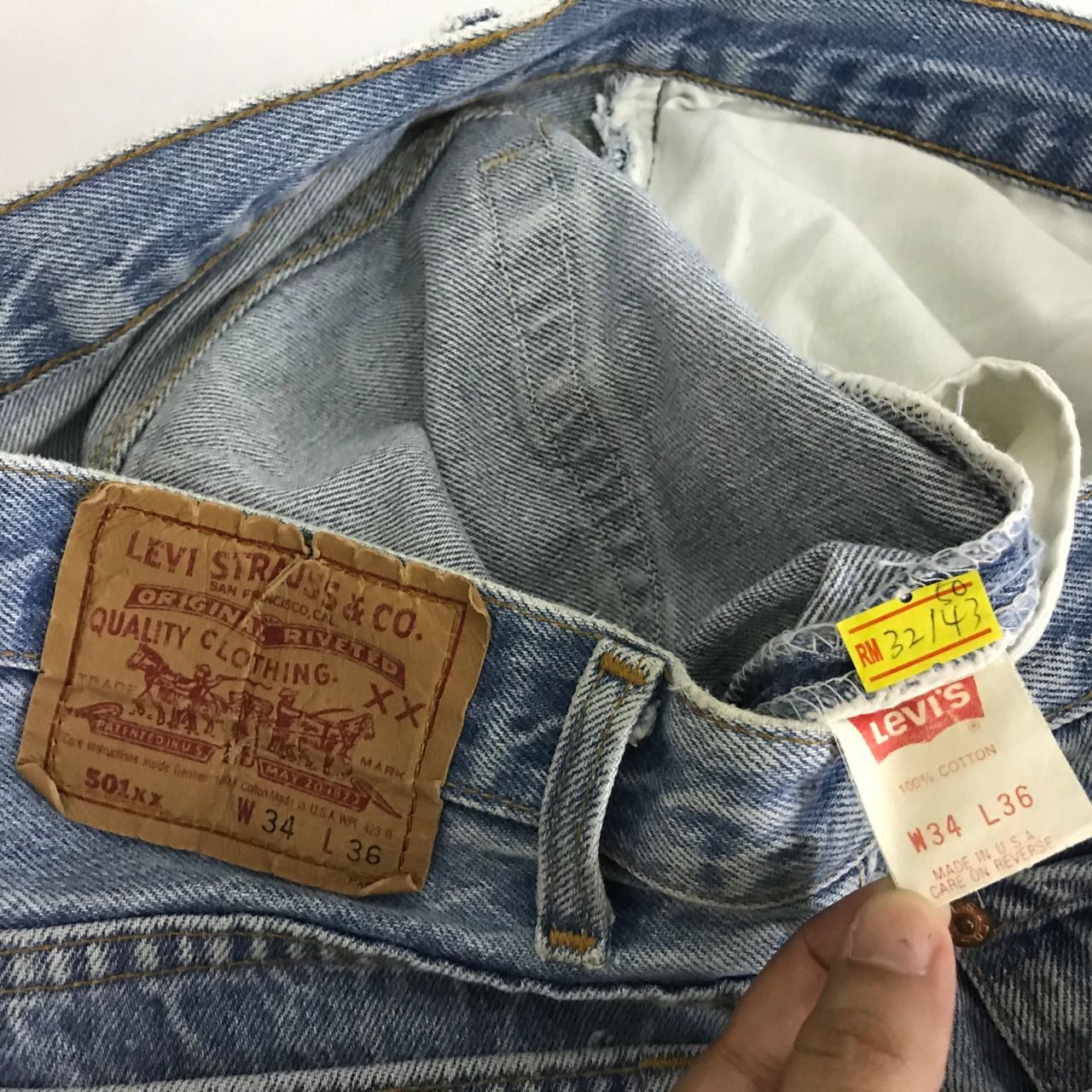 Levi's Vintage Clothing 🔥Vintage Levi's 501xx Mastermind Design Denim Jeans Size US 32 / EU 48 - 13 Thumbnail