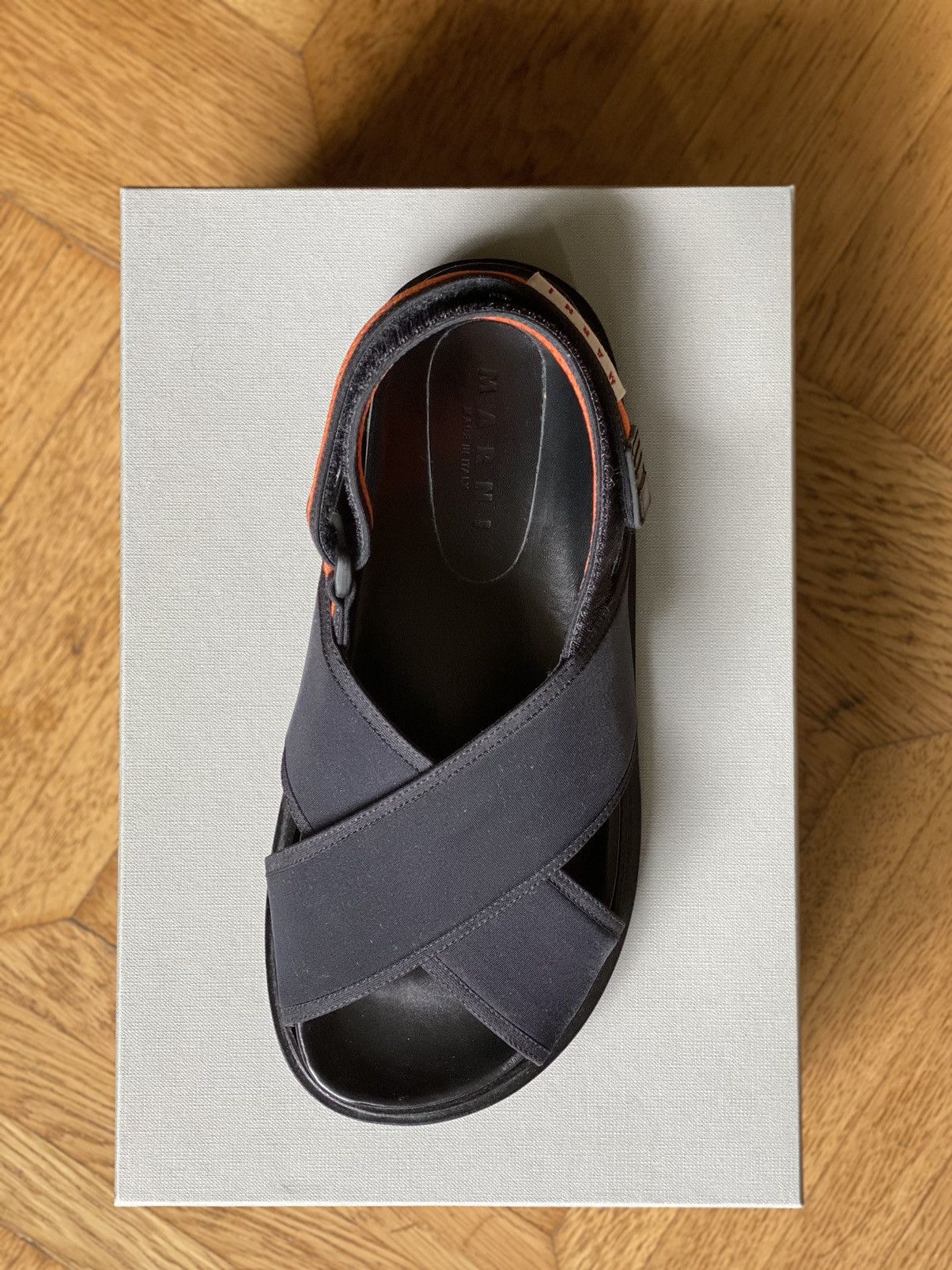 Marni MARNI Black & Orange Fussbett Sandals Size US 8 / EU 41 - 4 Thumbnail