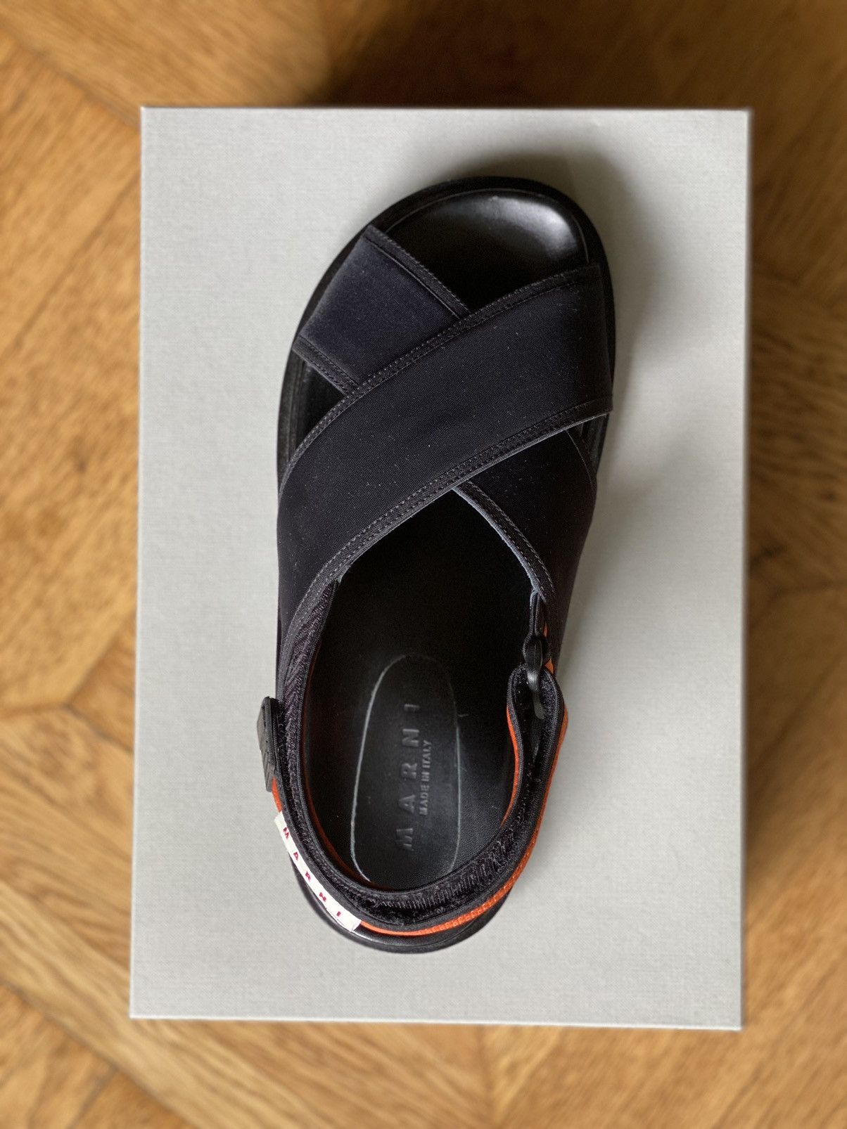 Marni MARNI Black & Orange Fussbett Sandals Size US 8 / EU 41 - 3 Thumbnail