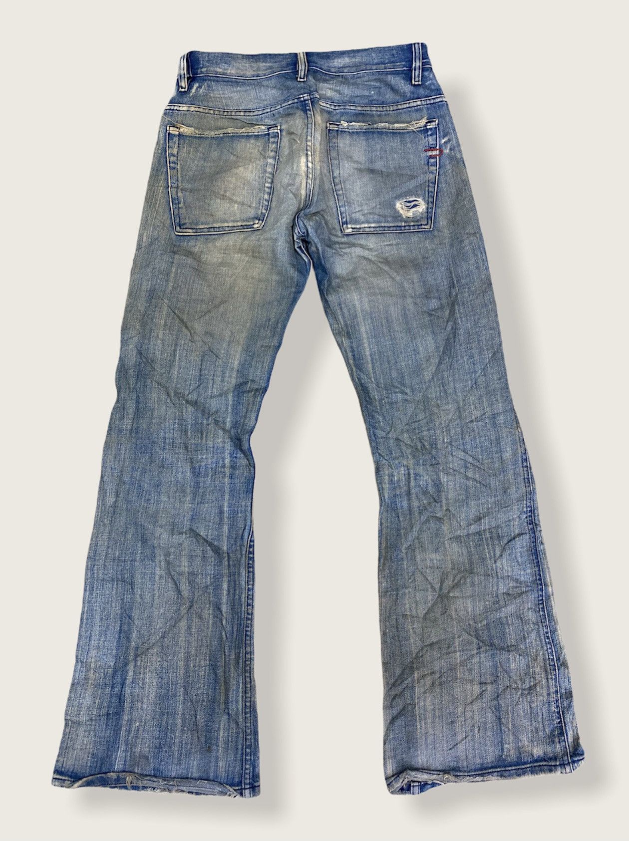 Diesel size 31 diesel acid wash distressed jeans flare jeans Size US 31 - 2 Thumbnail
