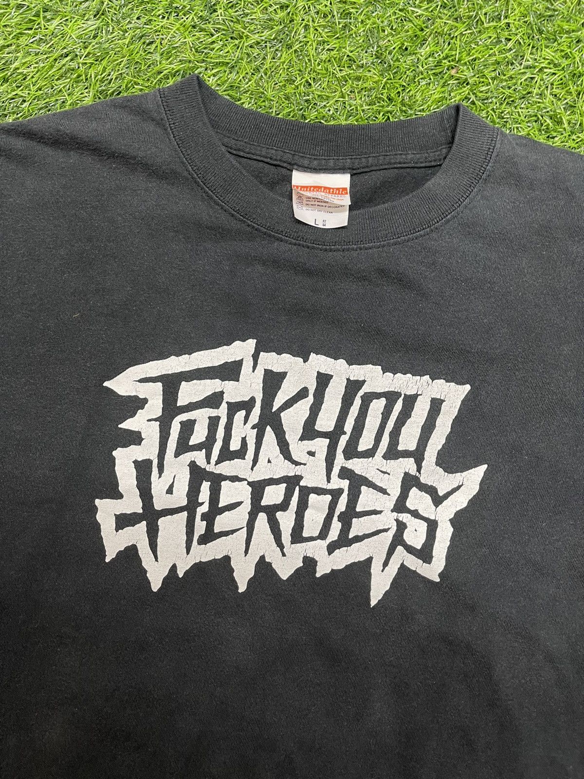 レア！90s FUCK YOU HEROES Tシャツ BLACK FLAG