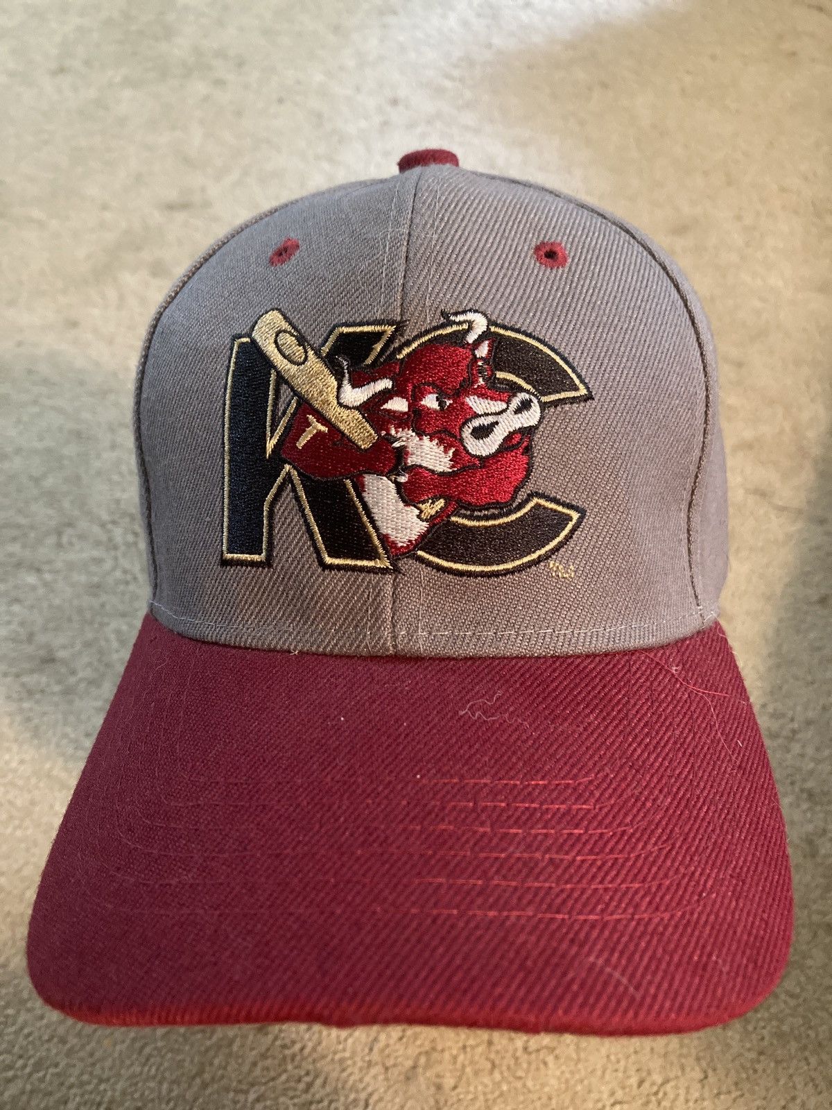 Kansas City T-Bones Hat Minor League Baseball Cap Sheet Metal Local #2