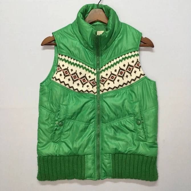 Japanese Brand × Vintage Vintage Time Step Navajo Native Style Puffer Zipper Vest Size US S / EU 44-46 / 1 - 2 Thumbnail