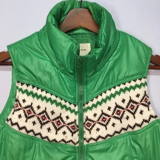 Japanese Brand × Vintage Vintage Time Step Navajo Native Style Puffer Zipper Vest Size US S / EU 44-46 / 1 - 3 Thumbnail