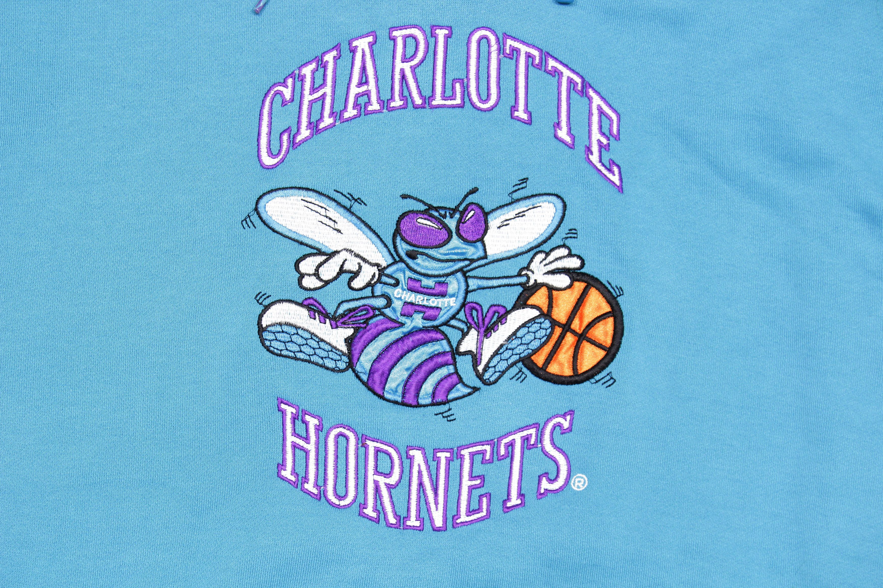 NBA 90S Charlotte Hornets Big Logo Hoodie Vintage Size US M / EU 48-50 / 2 - 3 Thumbnail