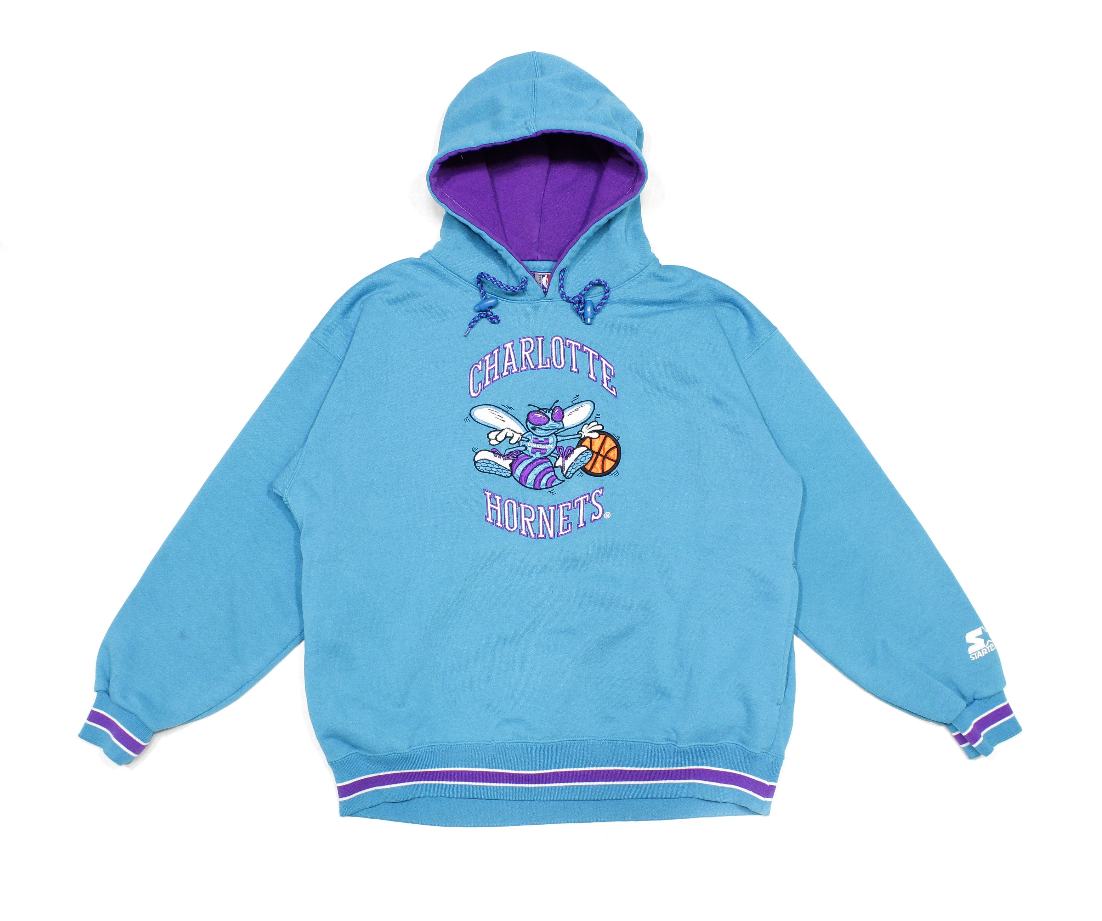 NBA 90S Charlotte Hornets Big Logo Hoodie Vintage Size US M / EU 48-50 / 2 - 1 Thumbnail