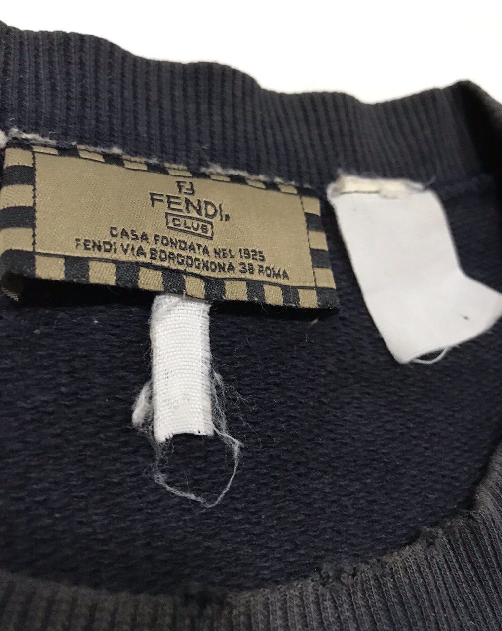 Fendi Distressed FF Logo Crewneck Shirt Size US M / EU 48-50 / 2 - 7 Thumbnail