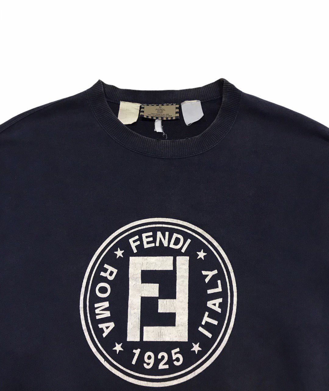 Fendi Distressed FF Logo Crewneck Shirt Size US M / EU 48-50 / 2 - 4 Thumbnail