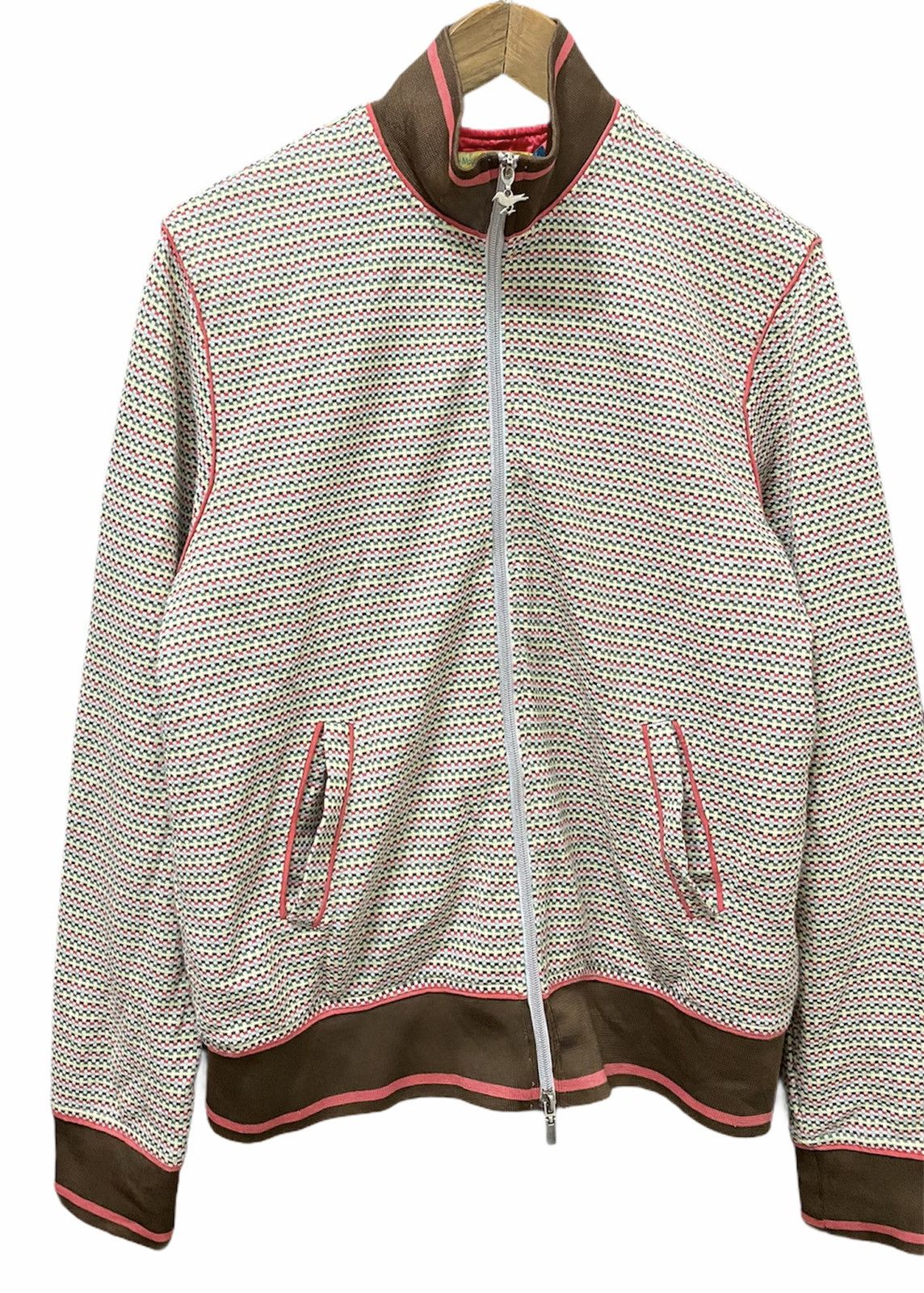 Hysteric Glamour × Japanese Brand × Modern Amusement 🔥Modern Amusement Multicolour Small Check Sweater Jacket Size US M / EU 48-50 / 2 - 4 Thumbnail