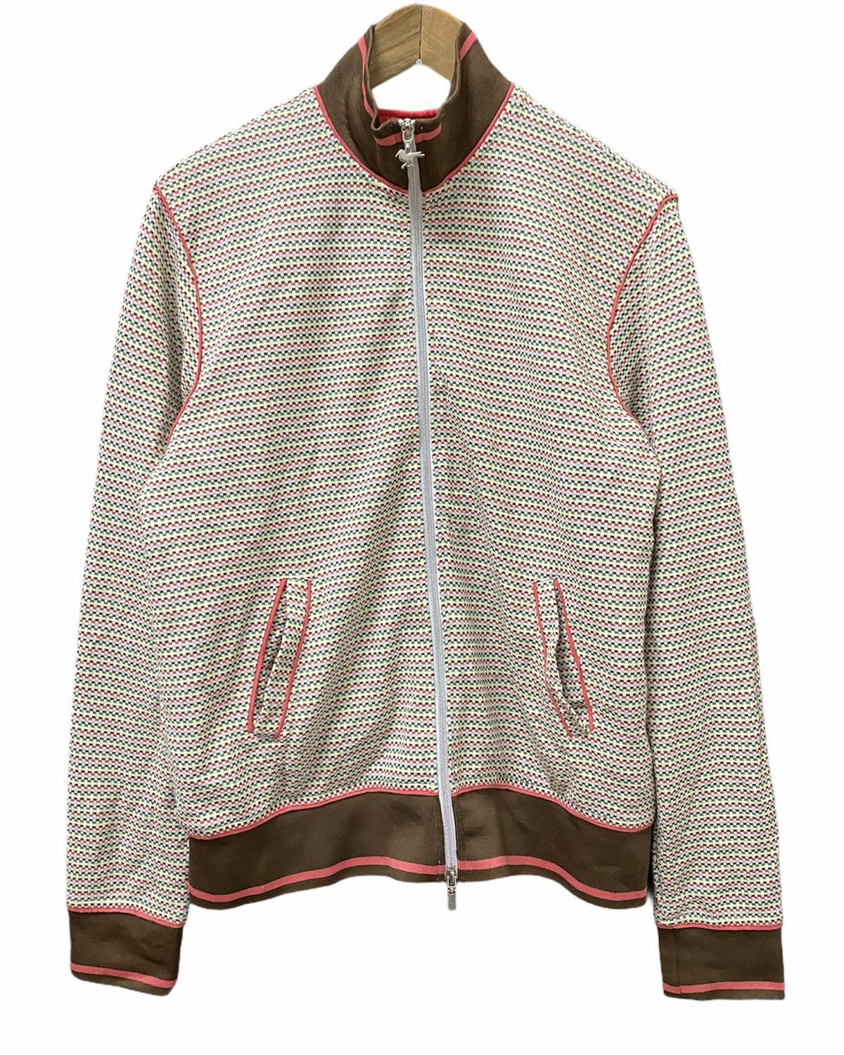Hysteric Glamour × Japanese Brand × Modern Amusement 🔥Modern Amusement Multicolour Small Check Sweater Jacket Size US M / EU 48-50 / 2 - 1 Thumbnail
