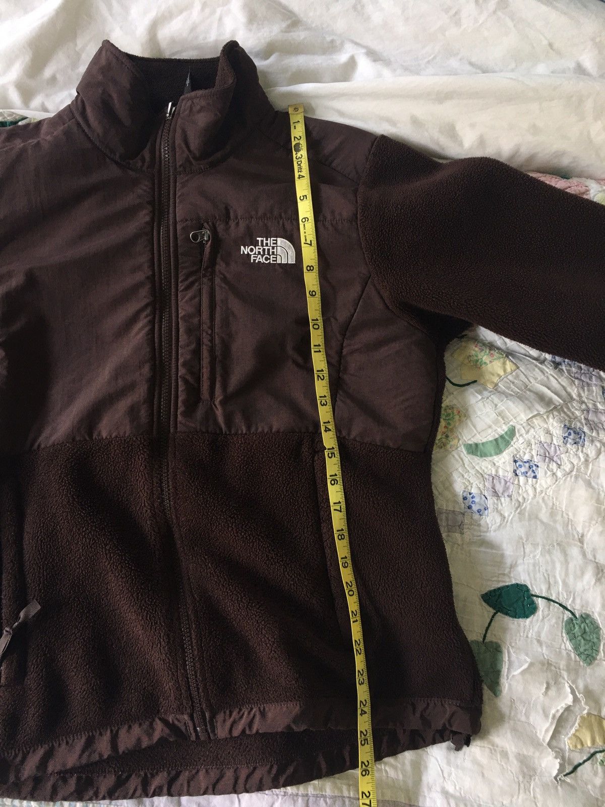 The North Face Men's retailer Brown lightweight Denali Fleece Nylon Jacket Medium