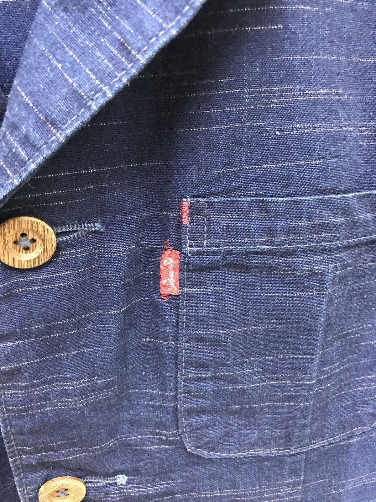 Kapital Kapital Blazer Pin Striped Indigo Blue Size US S / EU 44-46 / 1 - 4 Thumbnail