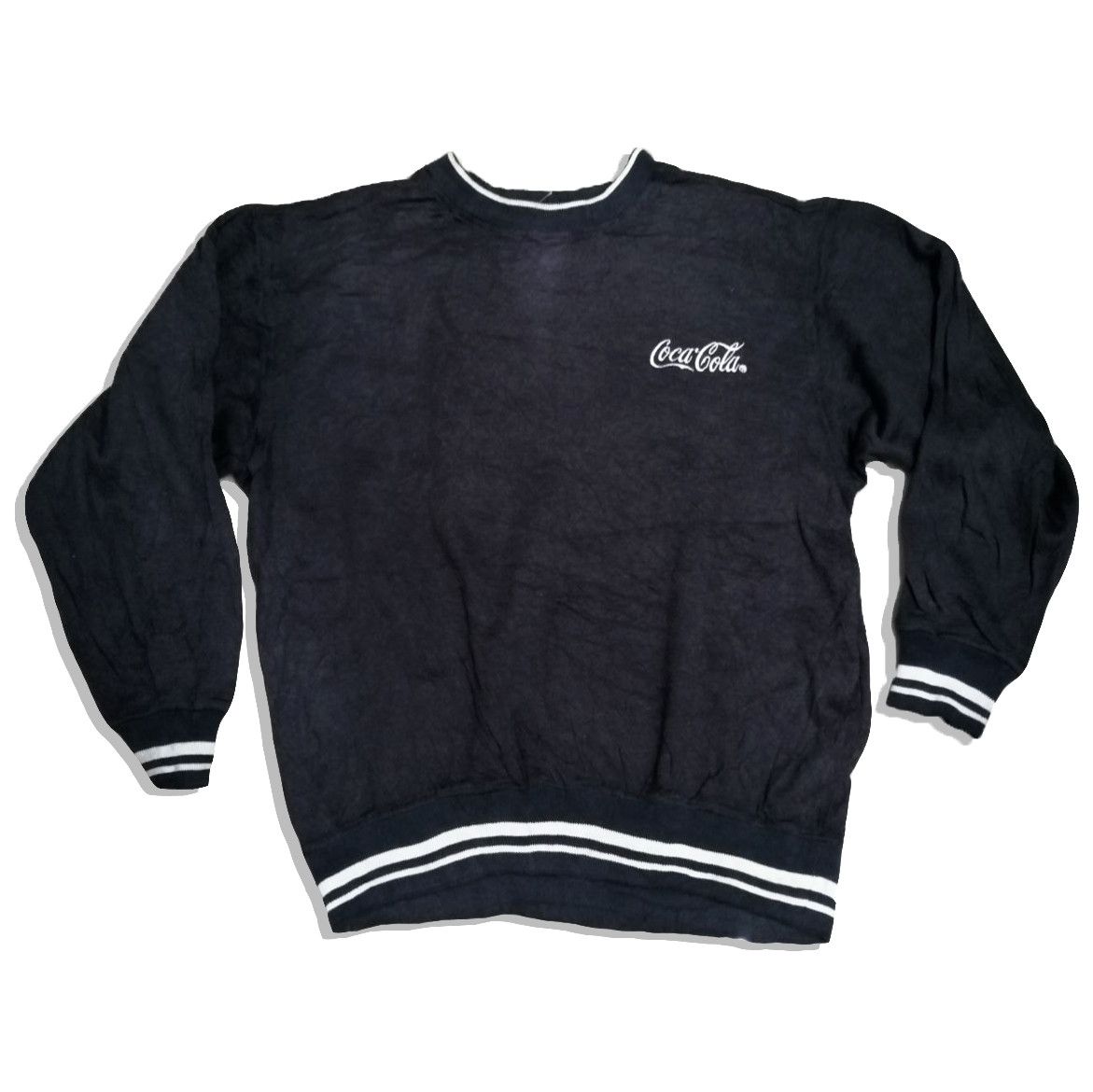 Vintage coca cola crew neck sweater ringer