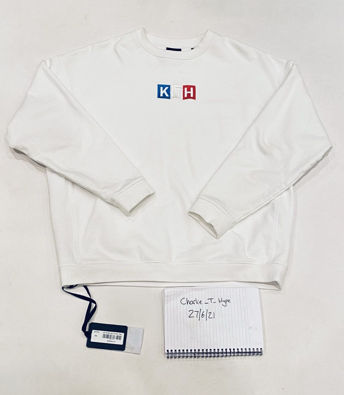 KITH Paris Box Logo Crewneck White