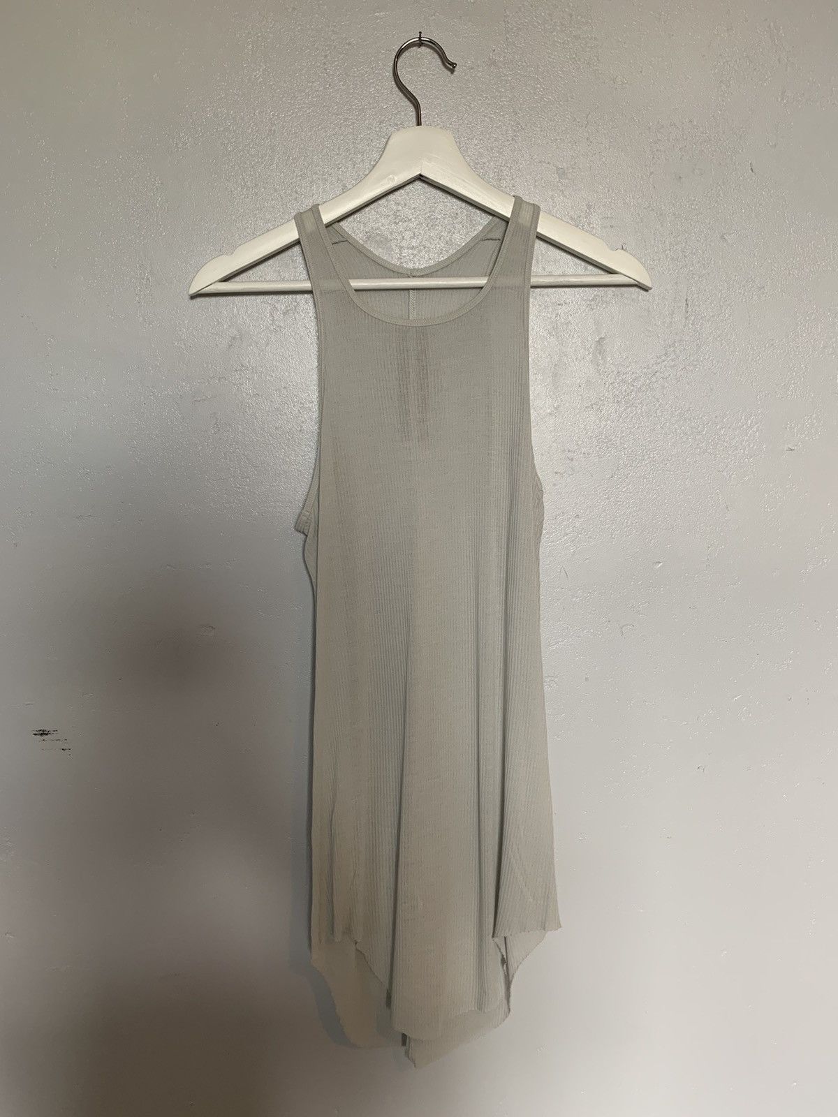 Rick Owens basic tank S oyster（Rick Owens Basic Rib Tank