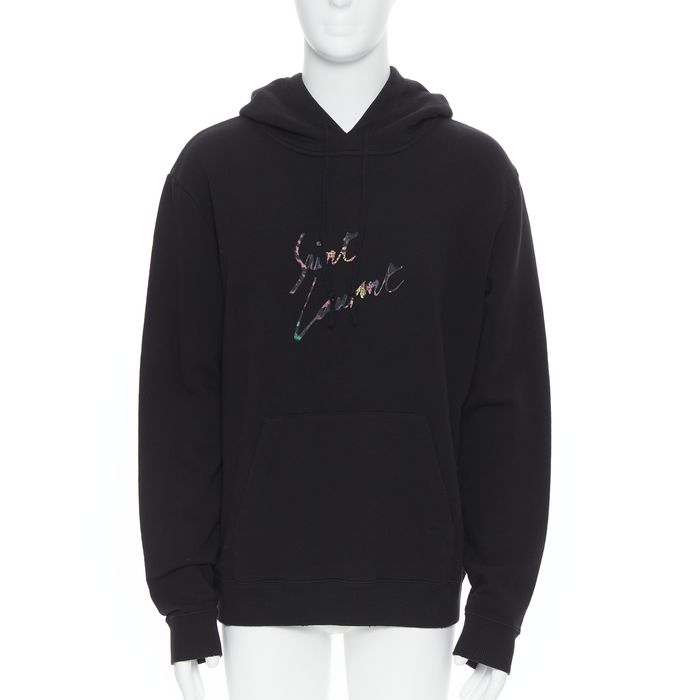 Saint laurent signature on sale hoodie