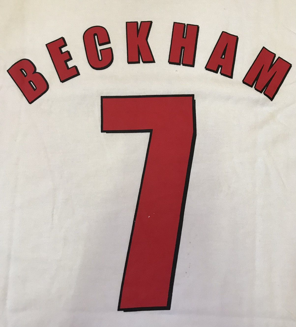 David Beckham × Vintage Vintage David Beckham No.7 Manchester United Football Tee Size US L / EU 52-54 / 3 - 12 Thumbnail