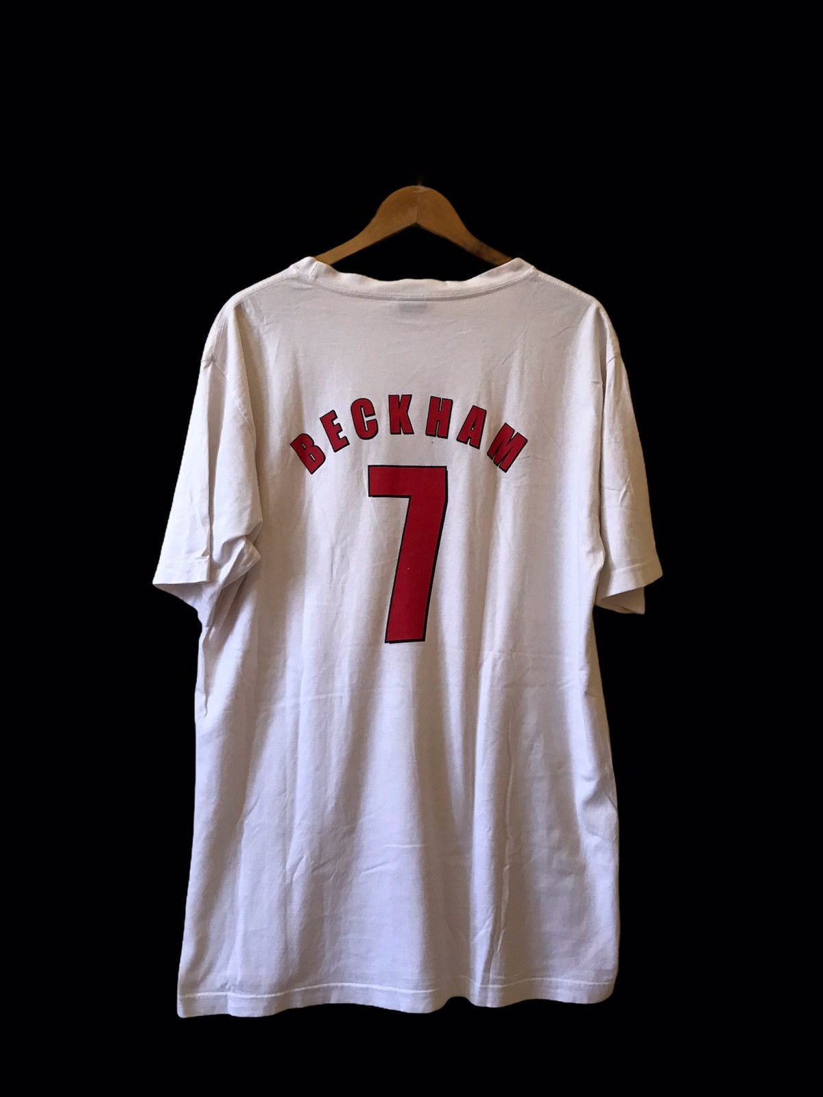 David Beckham × Vintage Vintage David Beckham No.7 Manchester United Football Tee Size US L / EU 52-54 / 3 - 10 Thumbnail