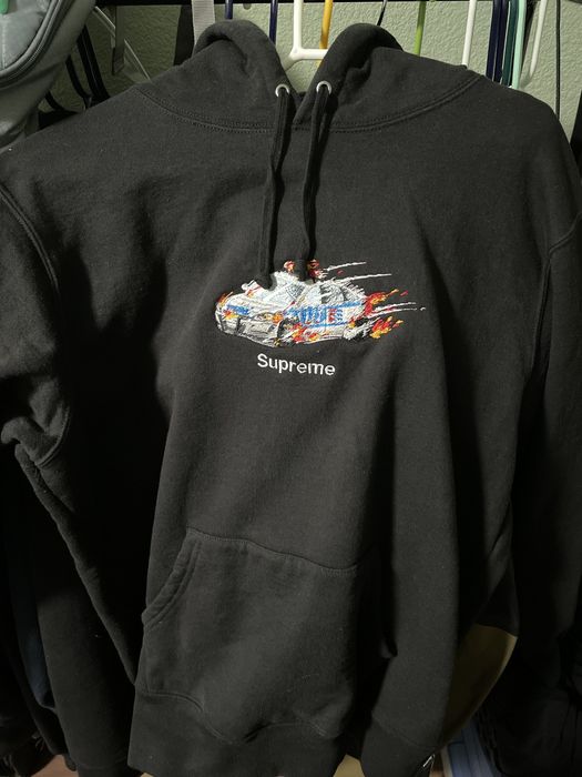 Supreme Fw19 Cop car hooded sweatshirt Black size medium