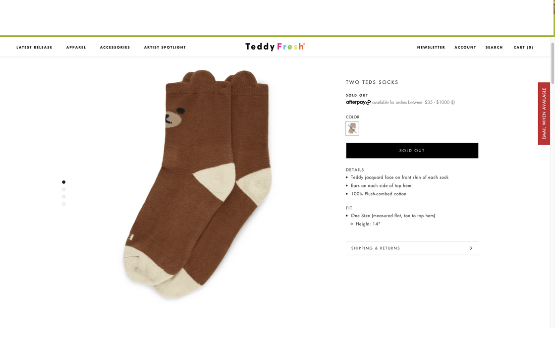 Teddy Fresh Two Teds Socks | Grailed