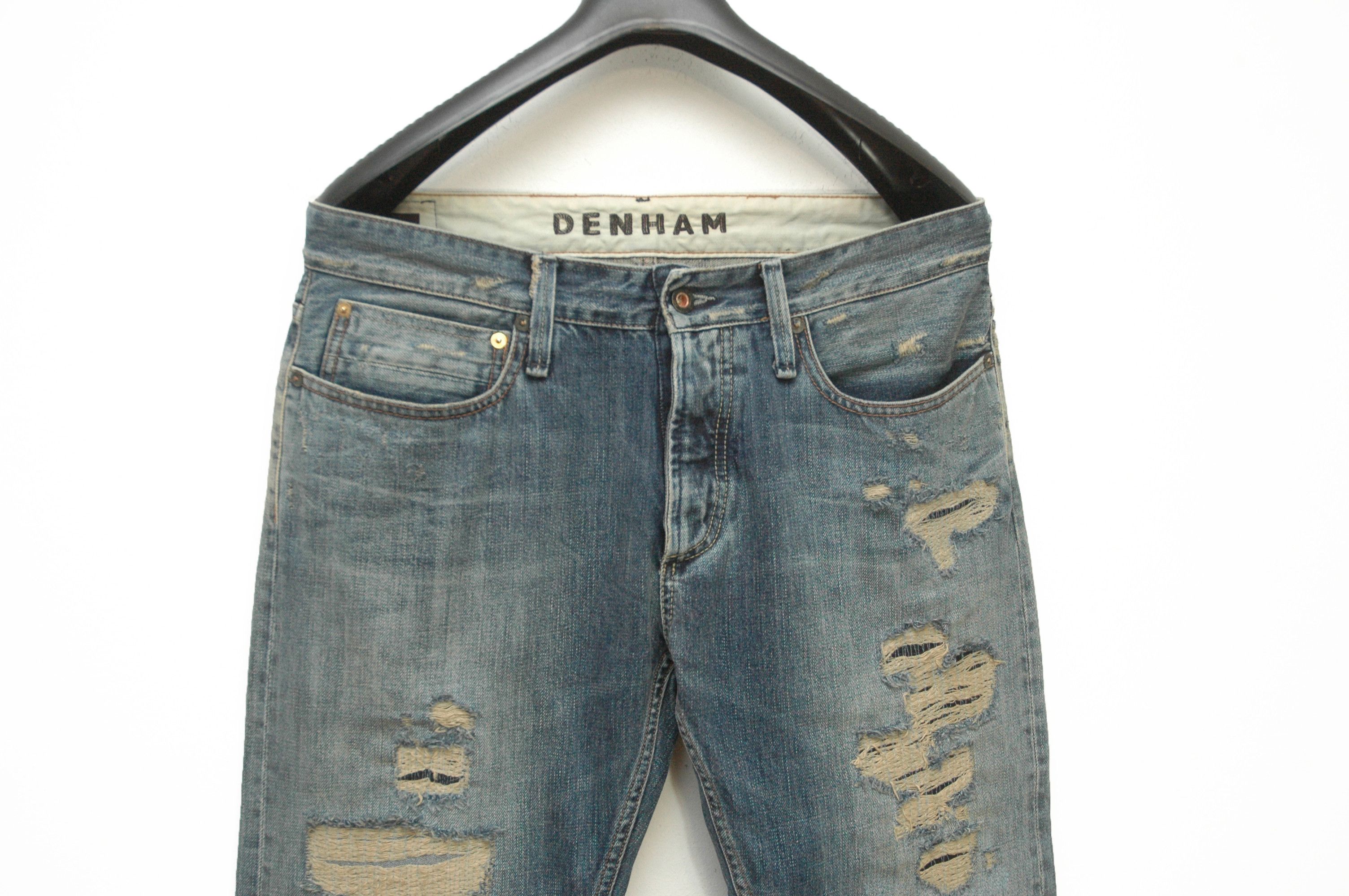 Denham × Distressed Denim Denham Razor Candiani Distressed Italian Premium  Denim | Grailed