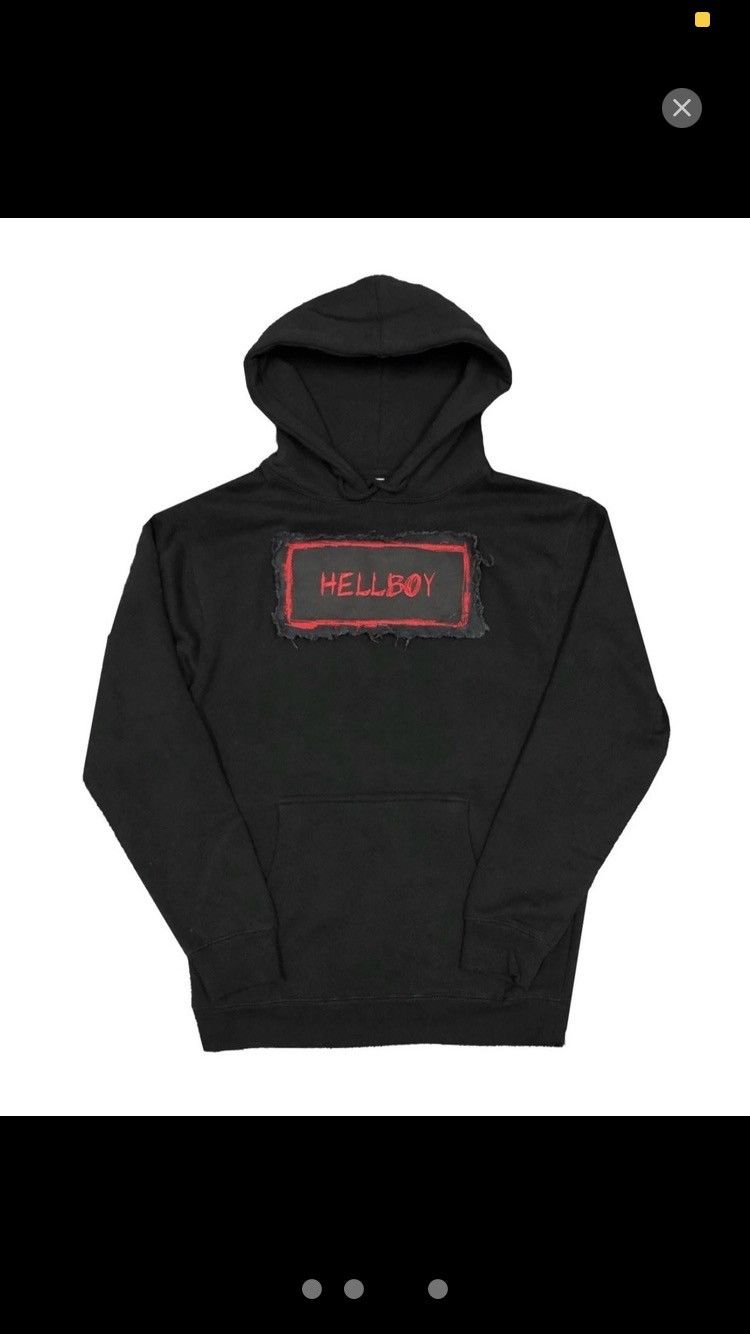 LIL PEEP Lil Peep x TooPoor “Hellboy” black patch hoodie RARE NWT | Grailed