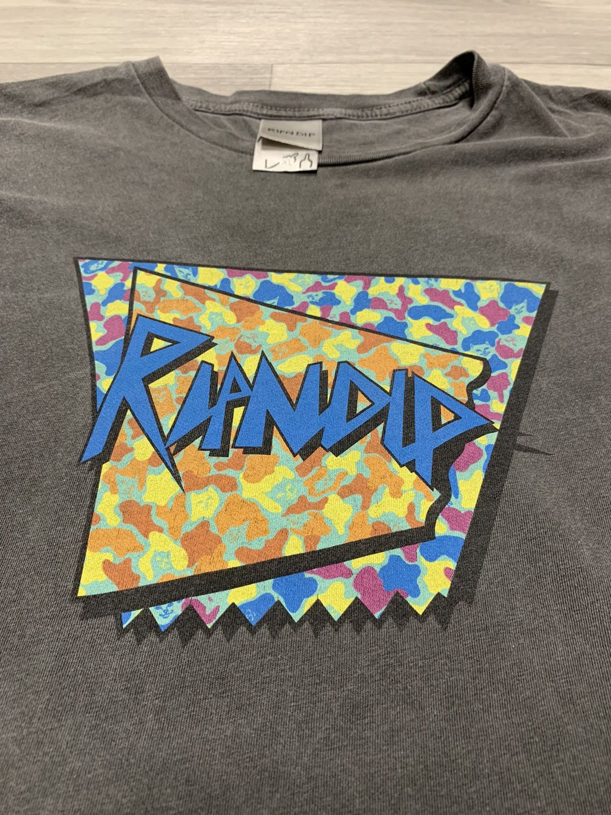 RIPNDIP Rip N Dip Grey Camo logo Printed t shirt Size US M / EU 48-50 / 2 - 2 Thumbnail