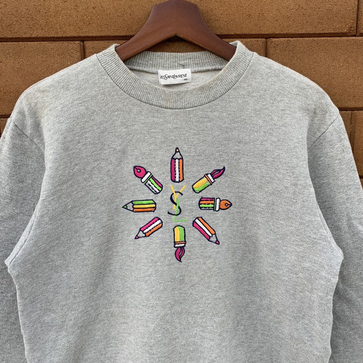 Vintage × Yves Saint Laurent Yvest Saint Laurent Sweatshirt Size XS / US 0-2 / IT 36-38 - 3 Thumbnail